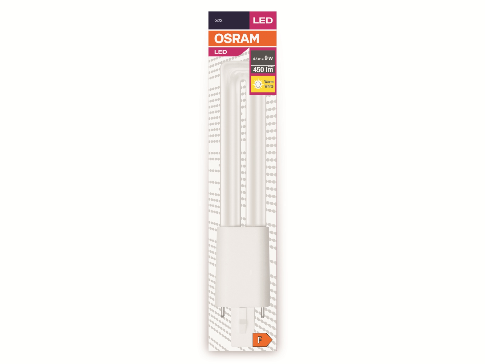 OSRAM LED-Lampe, Dulux S9, G23, EEK: F, 4,5W, 450lm, 3000K