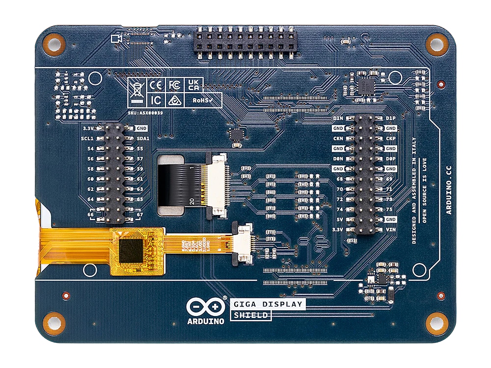 ARDUINO GIGA Display Shield ASX00039 Touchscreen Monitor, 10,1 cm (3,97")