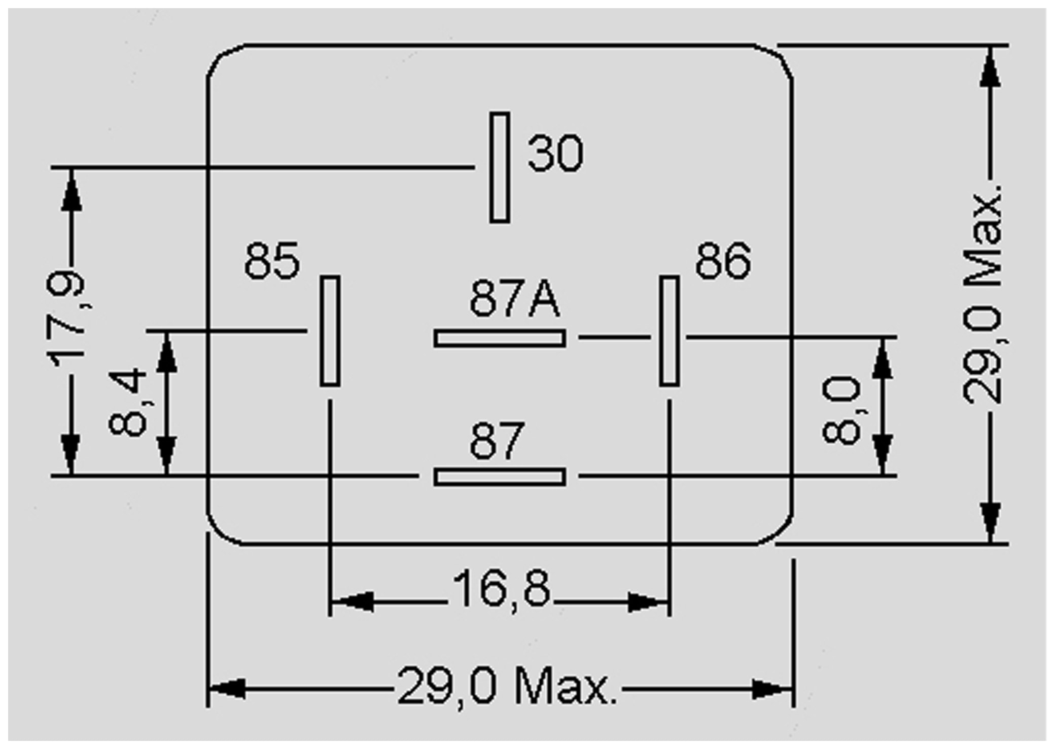 KFZ Relais 12 V-, 50 A, 1x UM, Steckanschluß