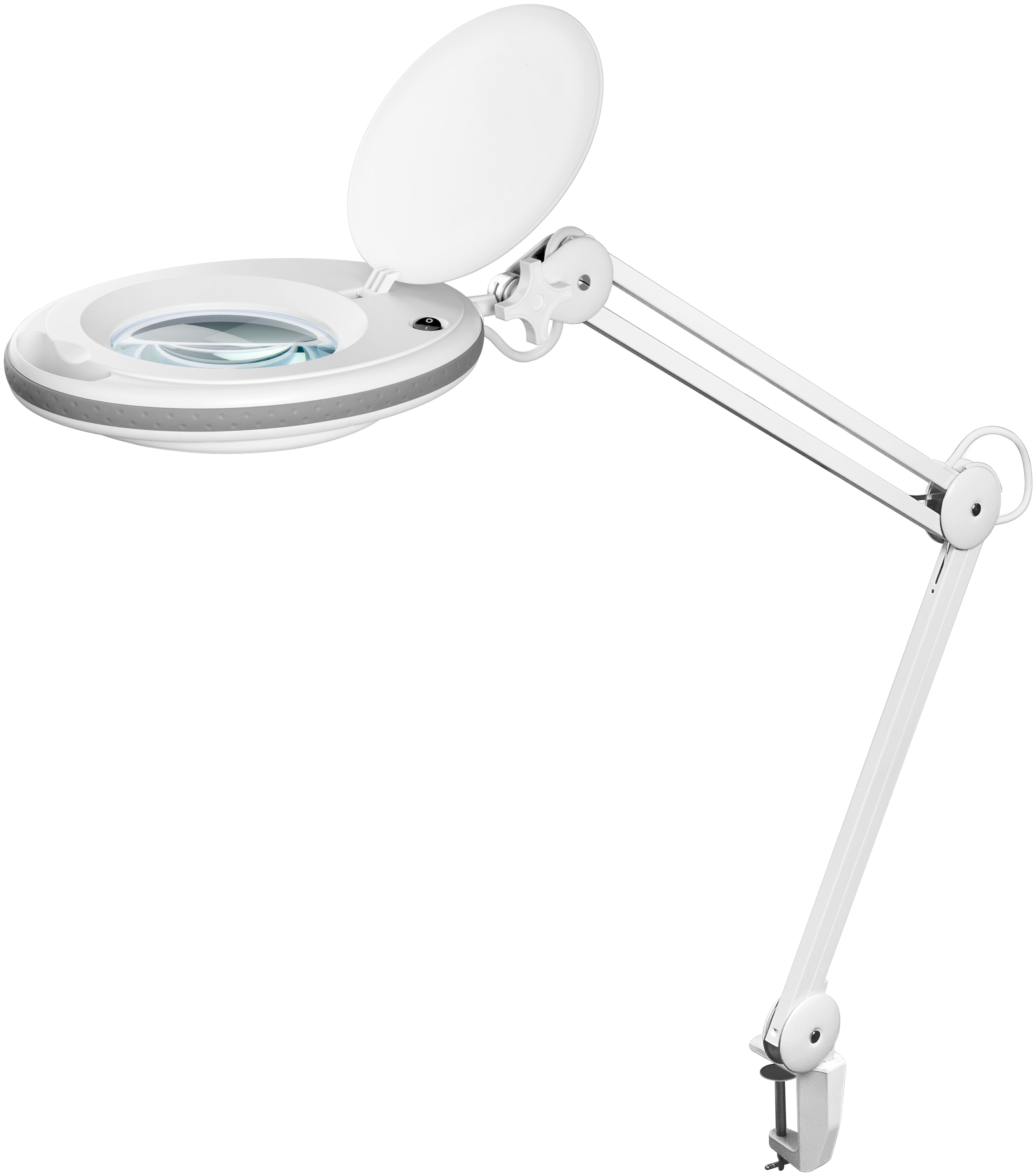 GOOBAY LED-Klemm-Lupenleuchte, 8 W, 650 lm, 1,75x Vergrößerung, weiß