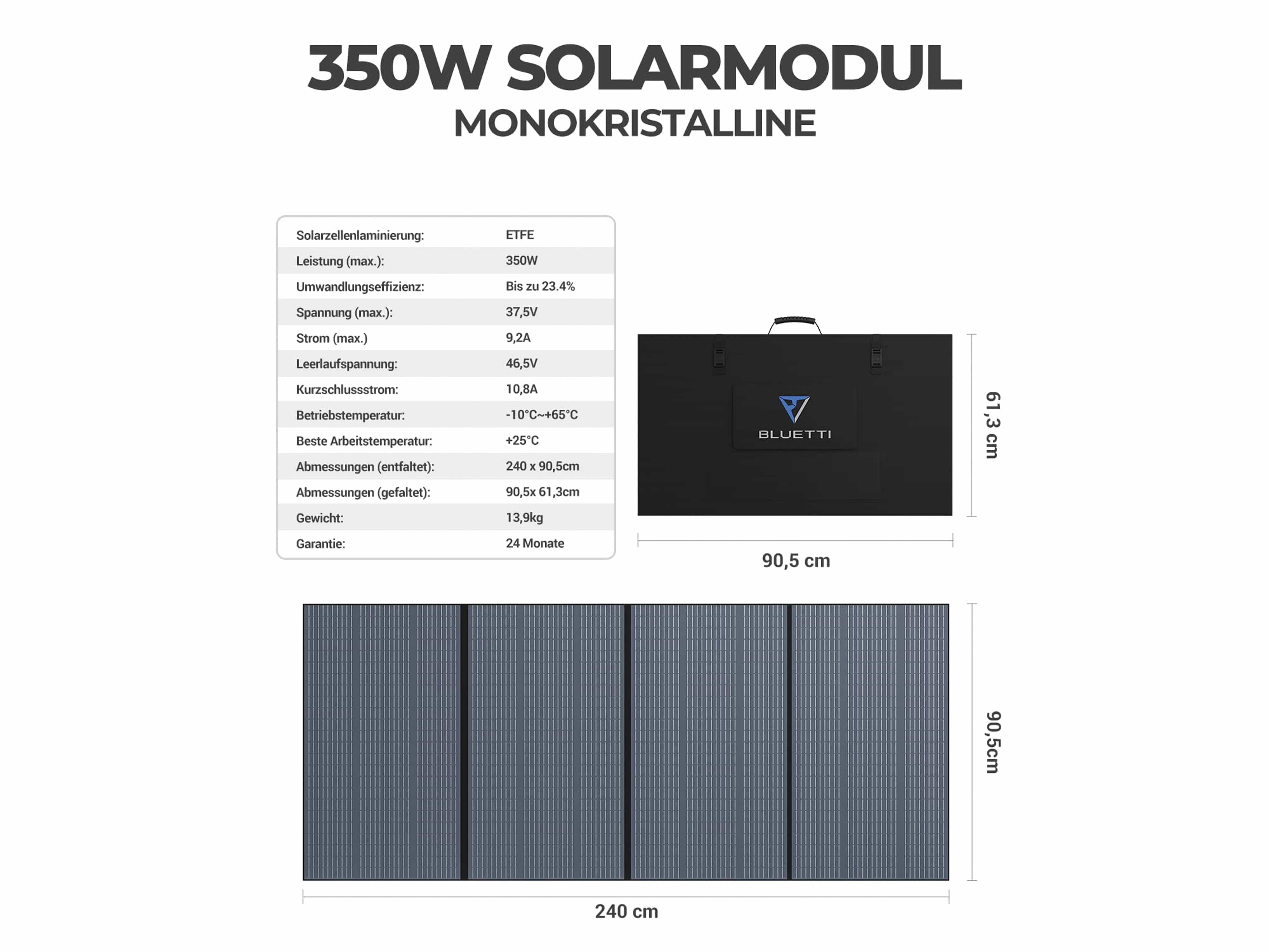 BLUETTI Solarmodul PV350, 350 W