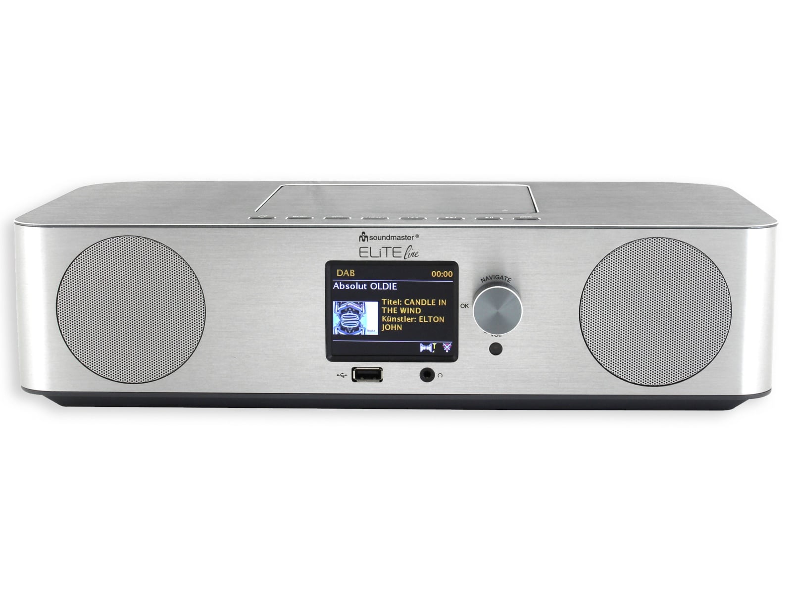 Soundmaster Elite Line Stereoanlage ICD2070SI, CD, DAB+ Radio, WiFi, silber