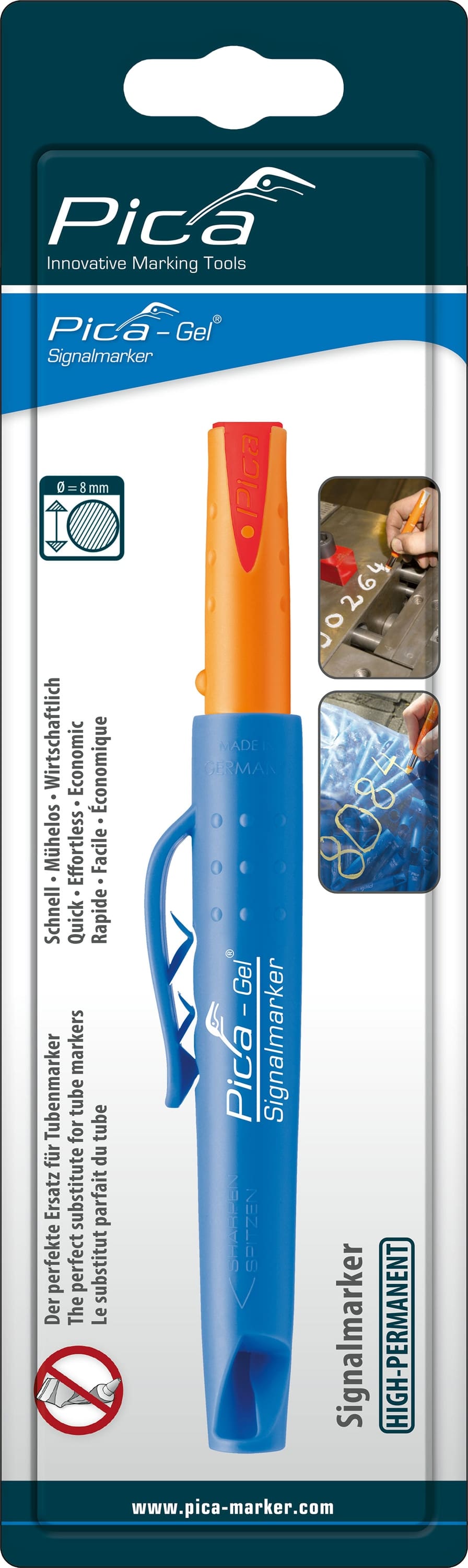 PICA Gel Signalmarker, 8082/SB, rot