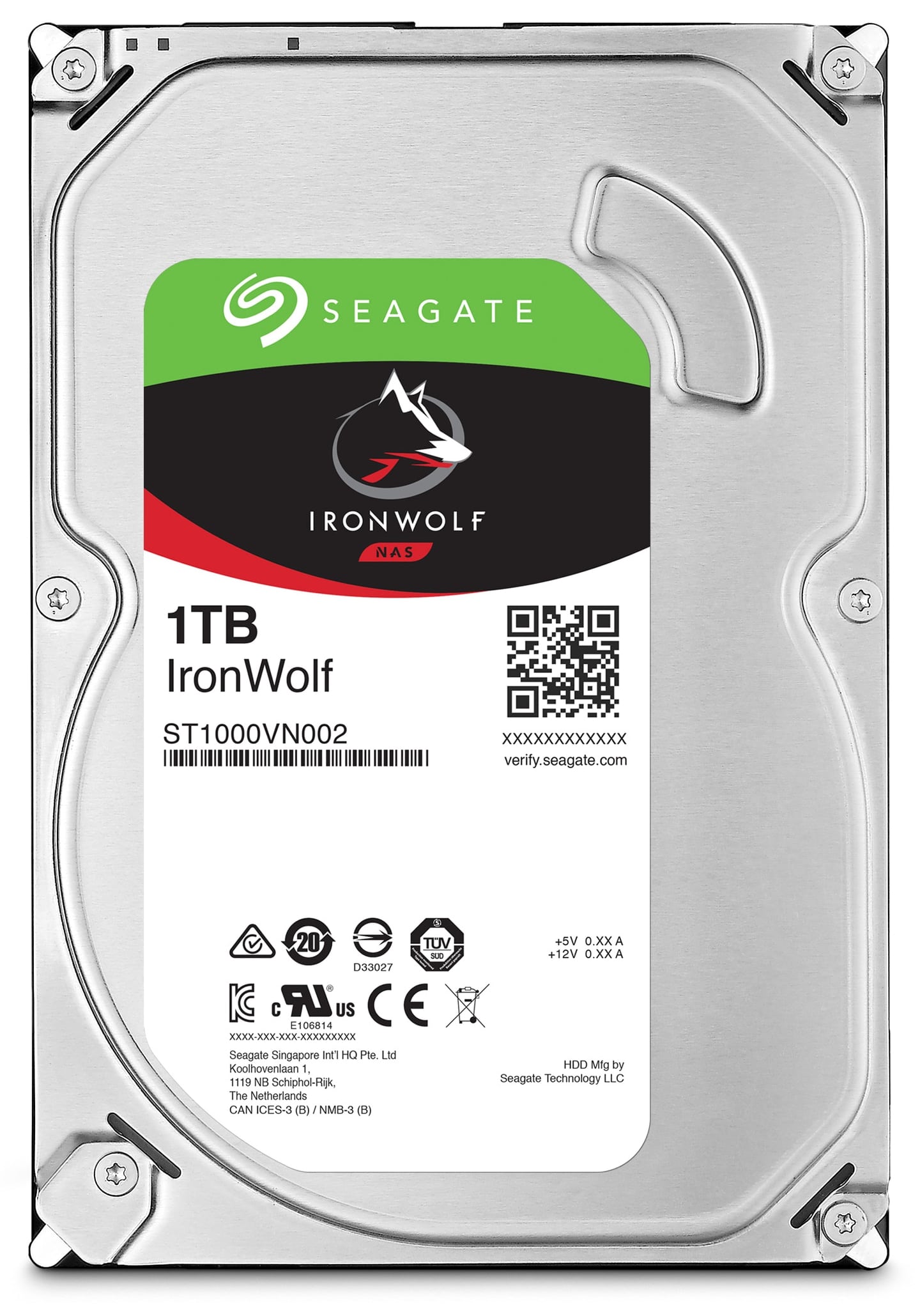SEAGATE SATA-HDD Ironwolf ST1000VN002, 3,5", 1TB, 5900RPM, 64MB