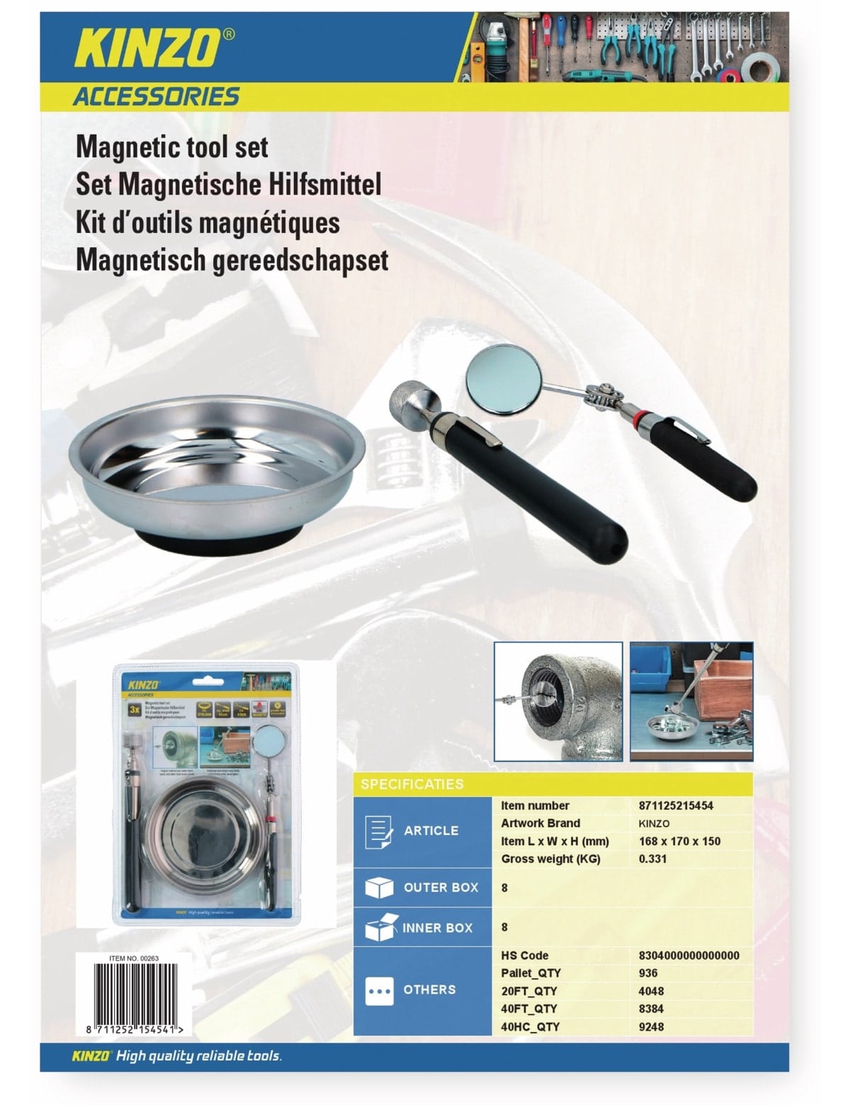 KINZO Magnetschale-Kombi-Set 3-teilig