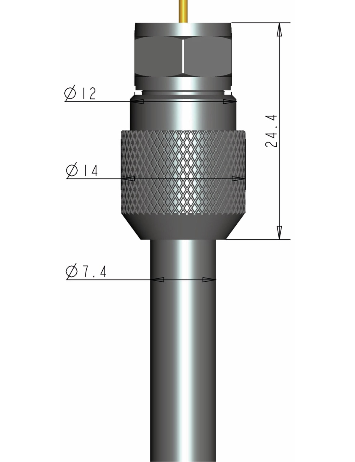 Purelink F-Stecker, 7,4 mm, verschraubbar, 5 Stück