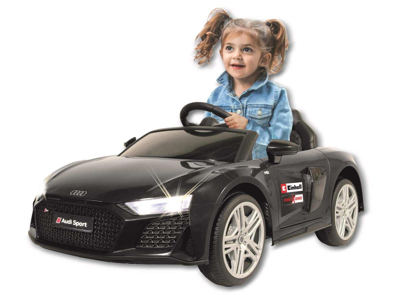 JAMARA Kinder-Elektrofahrzeug Ride-onAudi R8 Spyder schwarz, 18V Einhell Akku