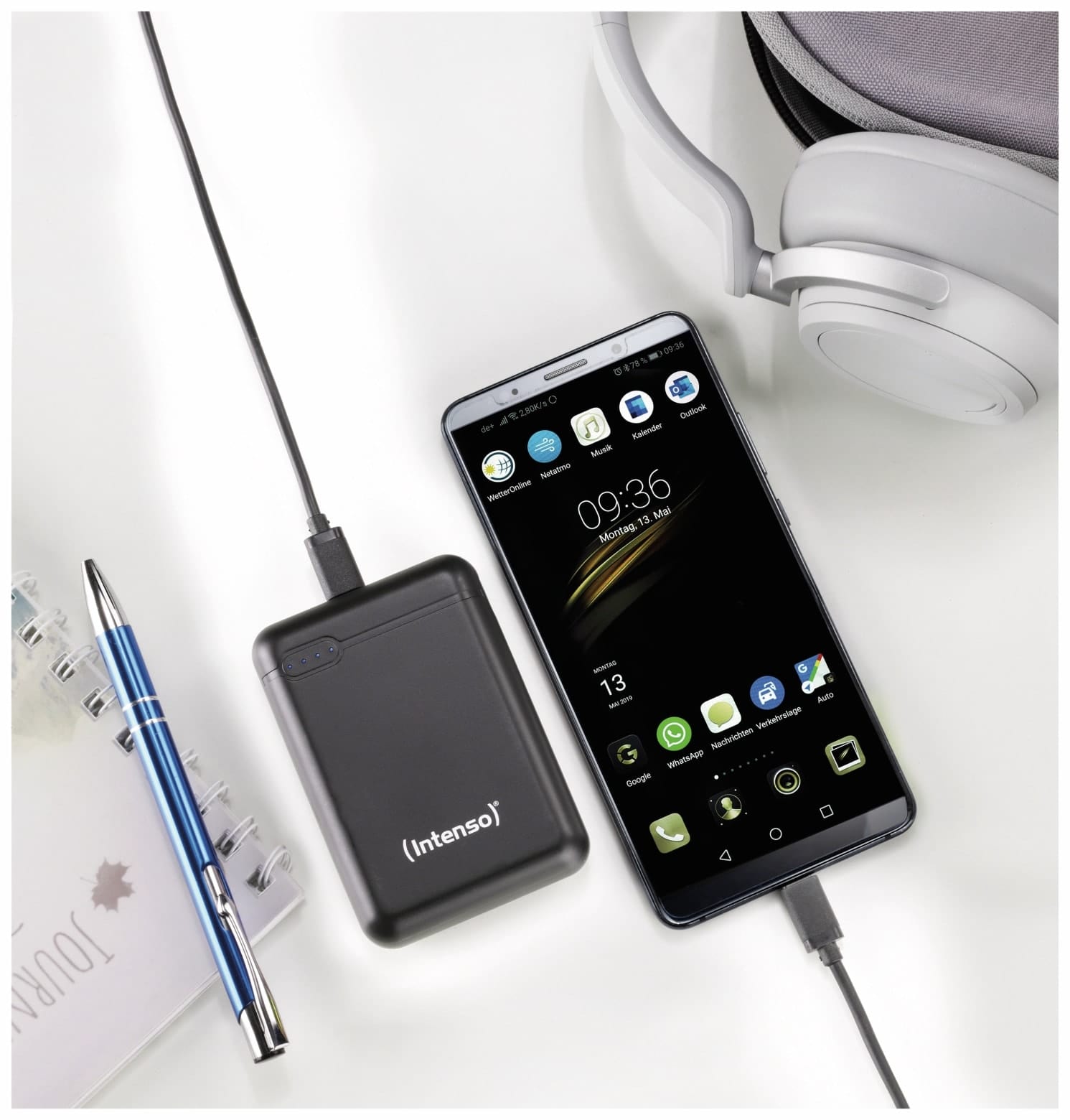 INTENSO USB Powerbank 7313530 XS 10000, 10.000 mAh, schwarz