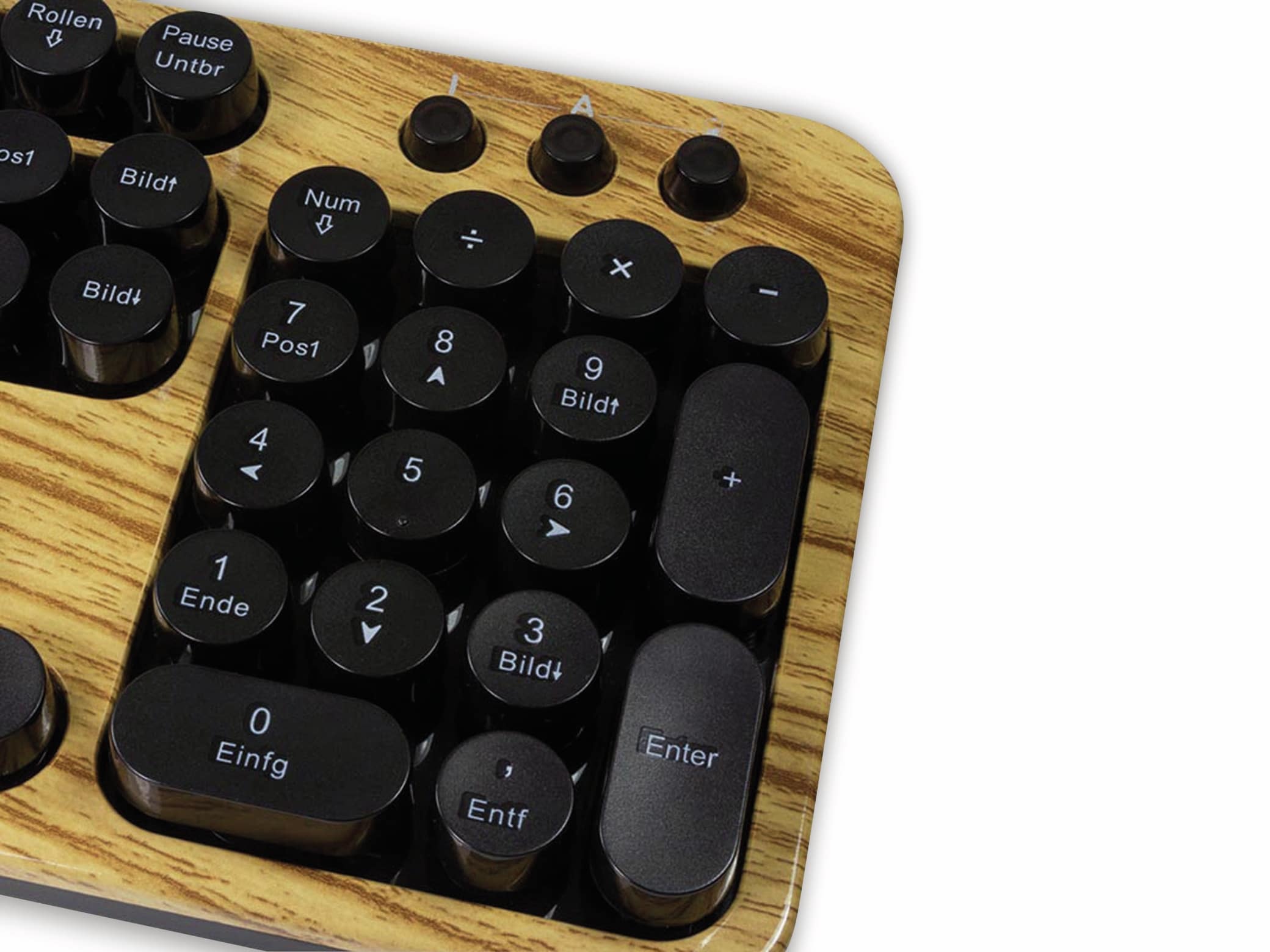 LogiLink Funk Tastatur- und Maus-Set ID0176, Retro Wood