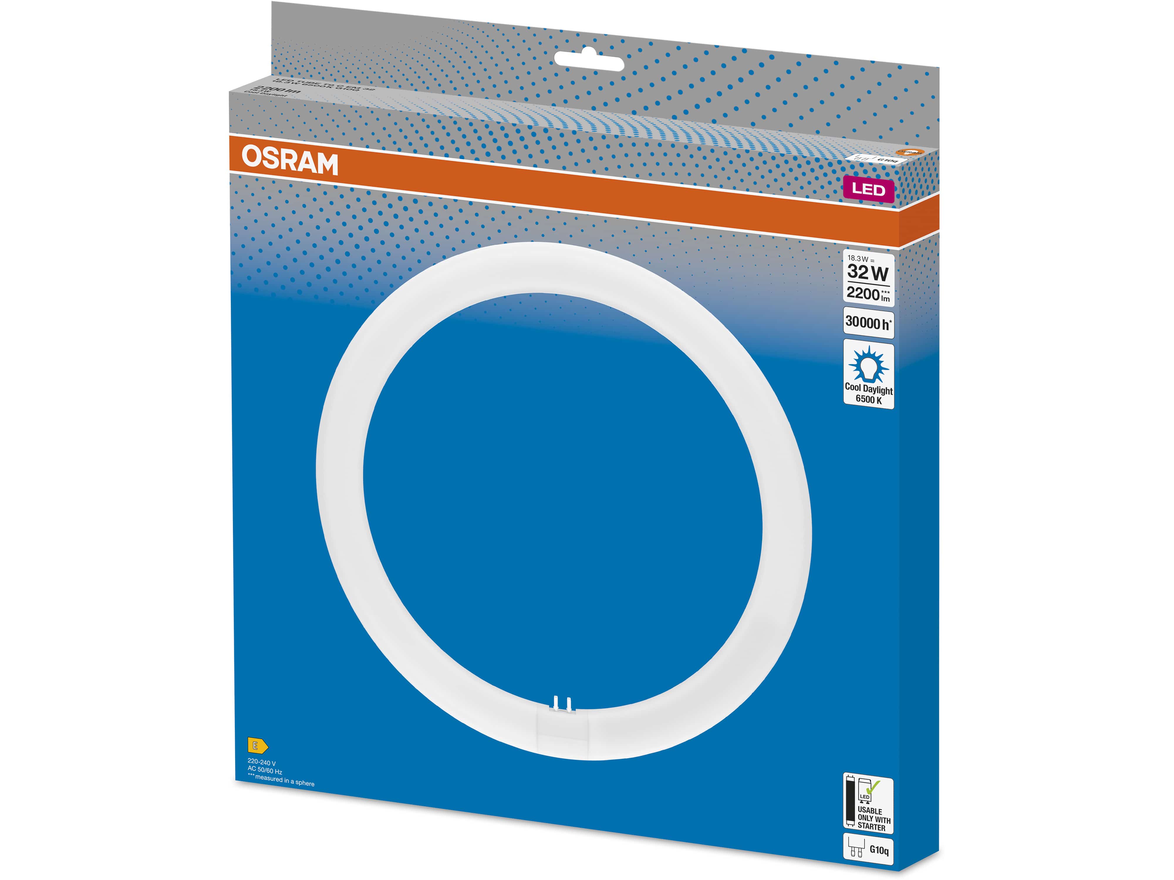 OSRAM LED-Röhre T9, Ringform, G10q, EEK: E, 18,3W, 2200lm, 6500K