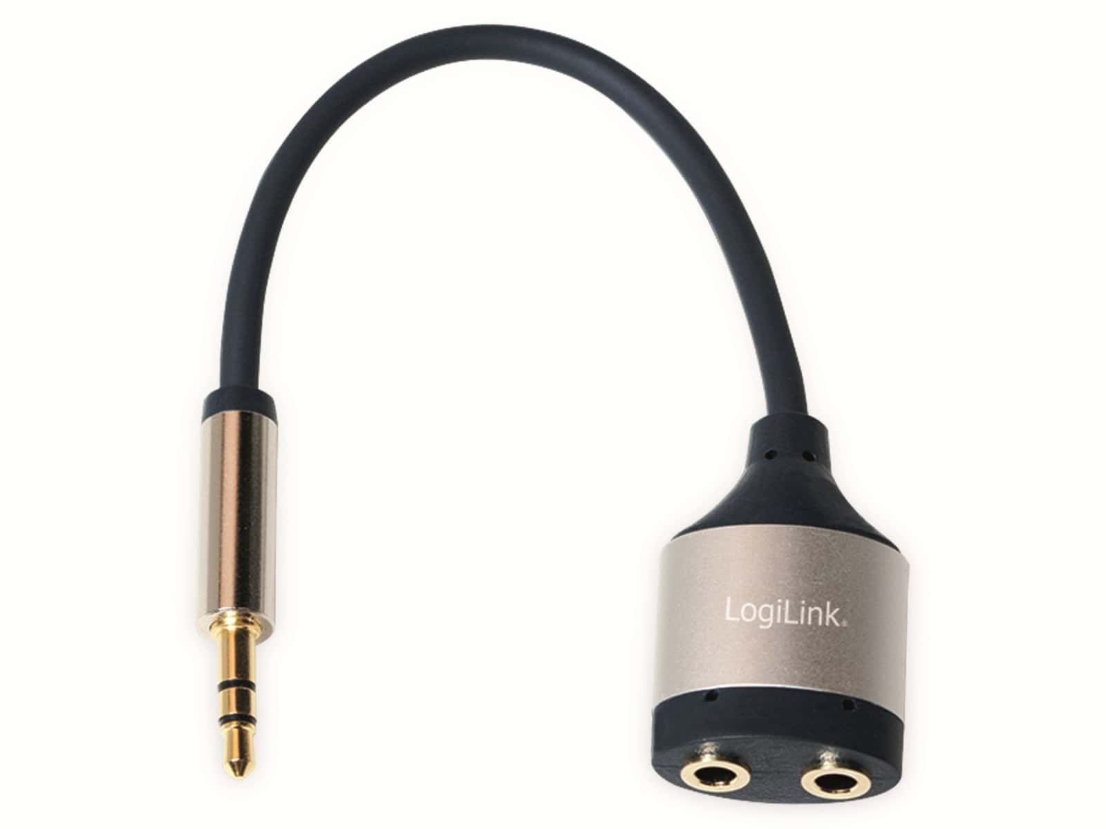 LOGILINK Audioadapter 3,5 mm, 18 cm, Klinkenstecker auf 2x Klinkenbuchse