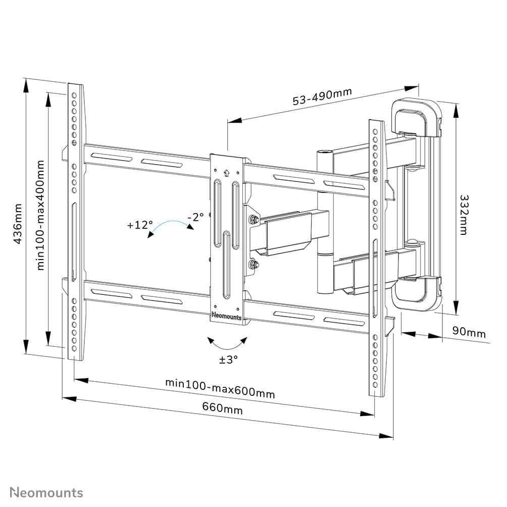 NEOMOUNTS by Newstar Wandhalterung 101,6 - 165,1 cm (40"-65"), max. 40 kg