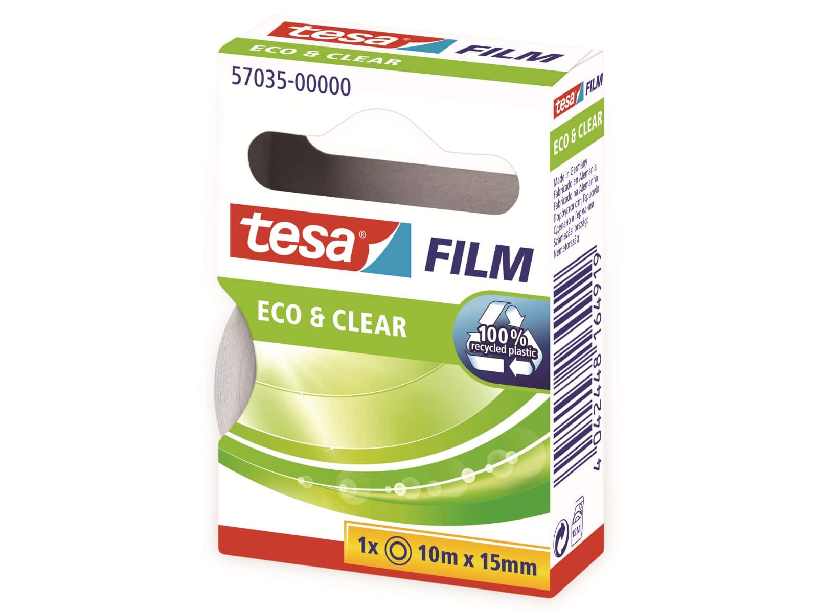TESA film® eco&clear, 1 Rolle, 10m:15mm, 57035-00000-01