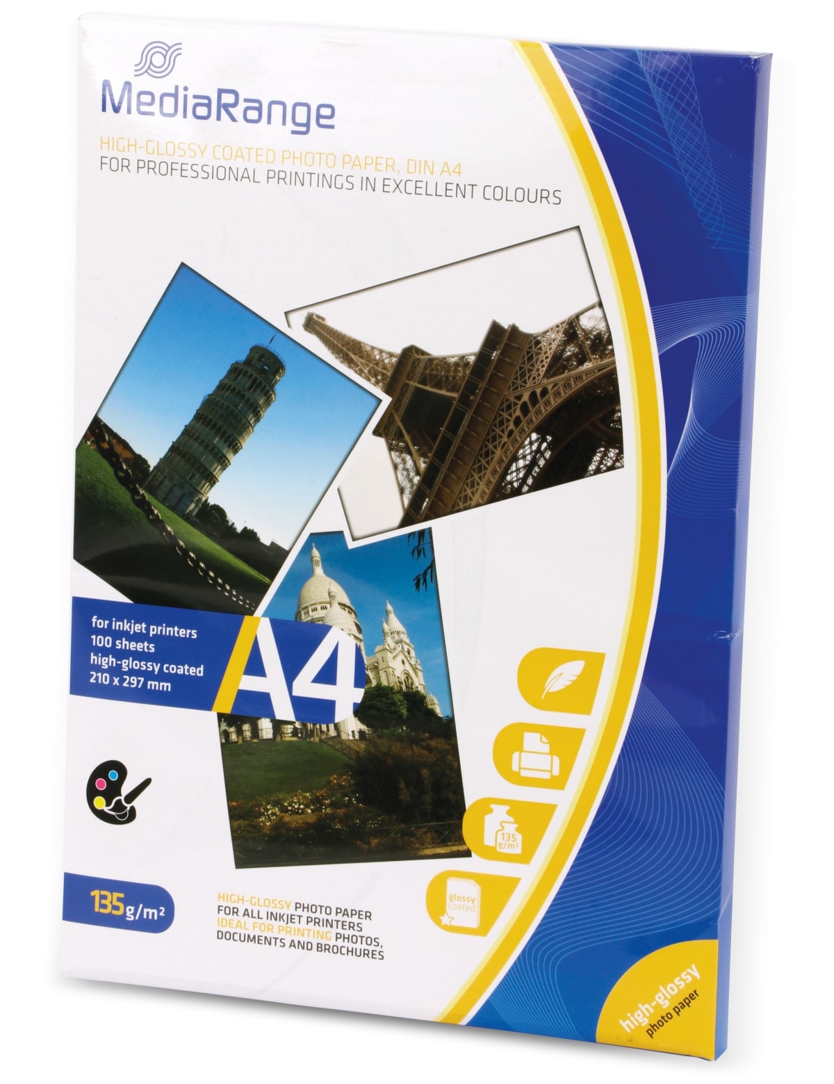 MEDIARANGE Fotopapier DIN A4, 135 g/m², hochglanz