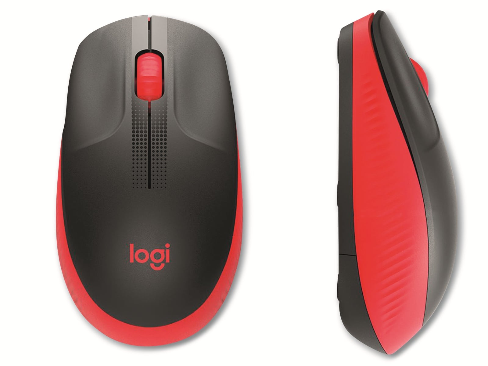 LOGITECH Funkmaus M190, 1000 dpi, 3 Tasten, rot