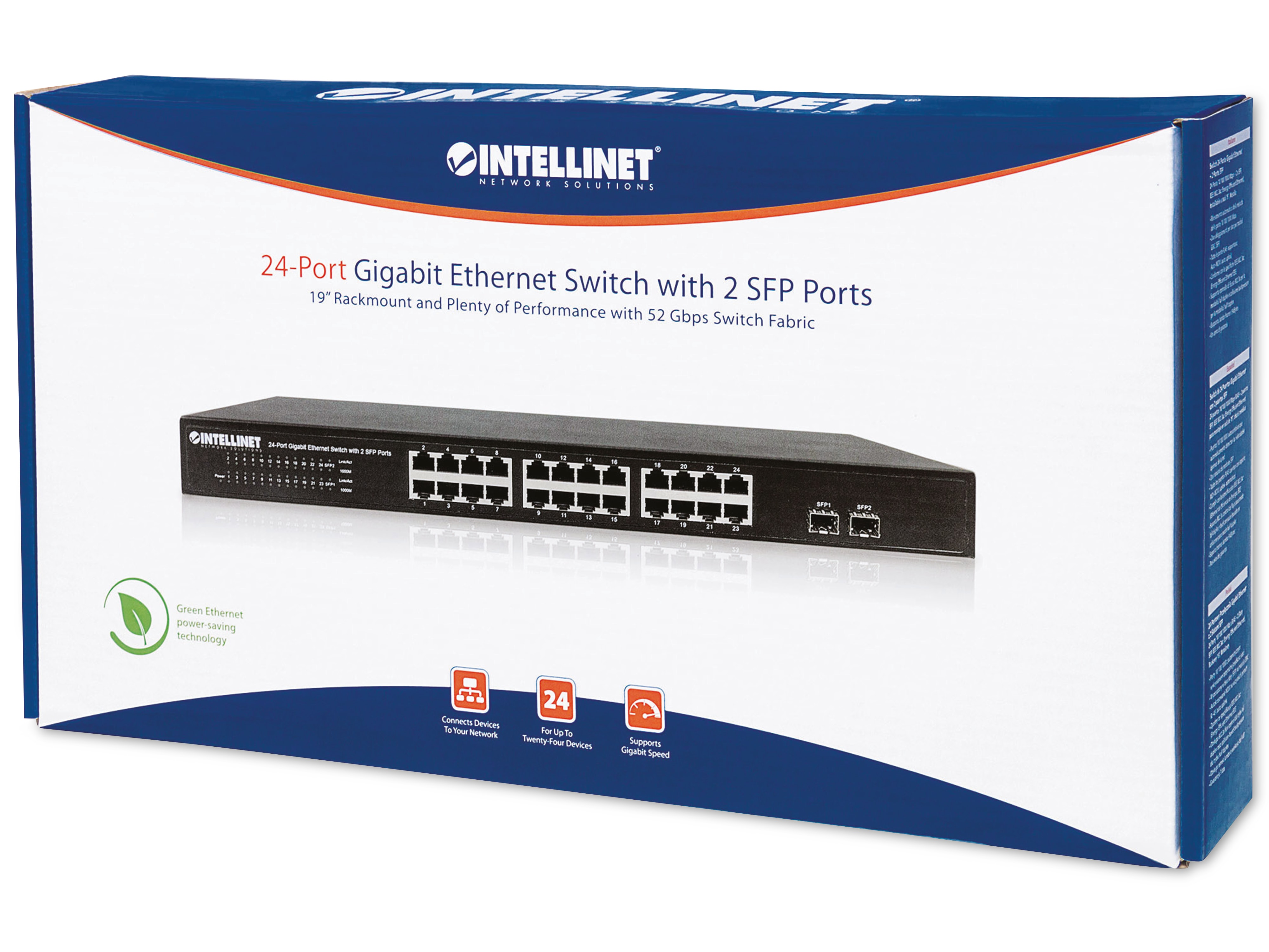 INTELLINET Ethernet Switch 561044 24-Port Gigabit