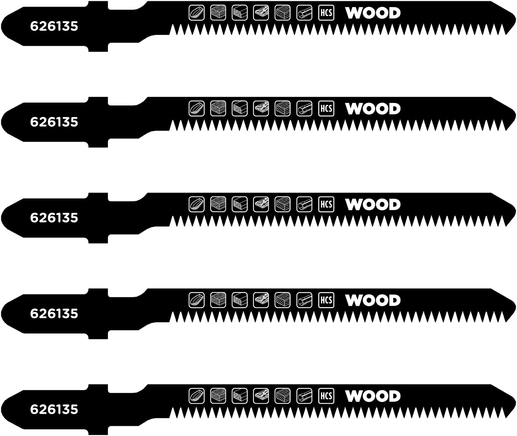 KWB Stichsägeblatt-Set, 626135, 5-teilig