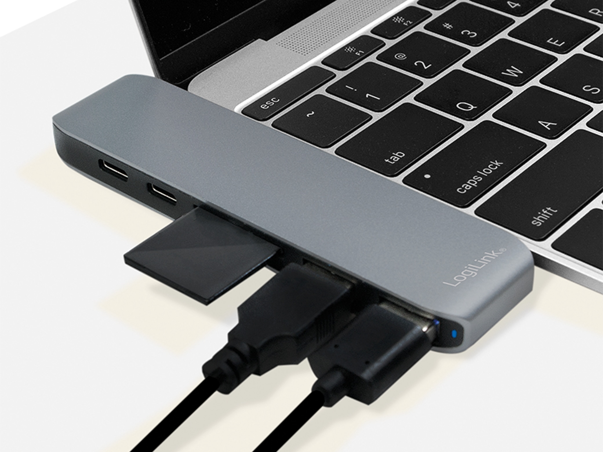 LOGILINK USB-C Hub UA0302, 7in1, PD, 100W, Aluminium