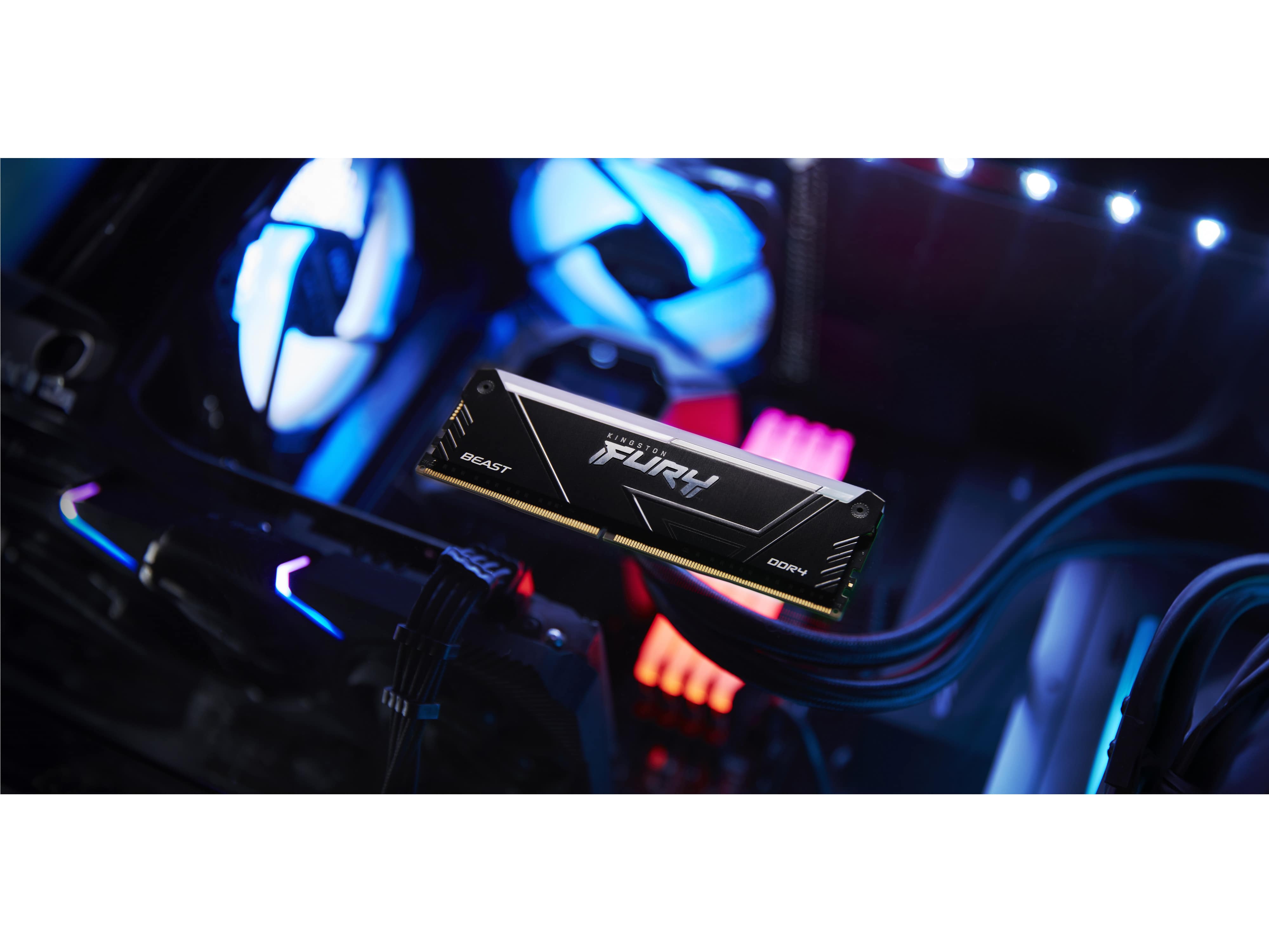 KINGSTON Arbeitsspeicher FURY Beast RGB Black XMP KF432C16BB2AK2/16 2x 8GB