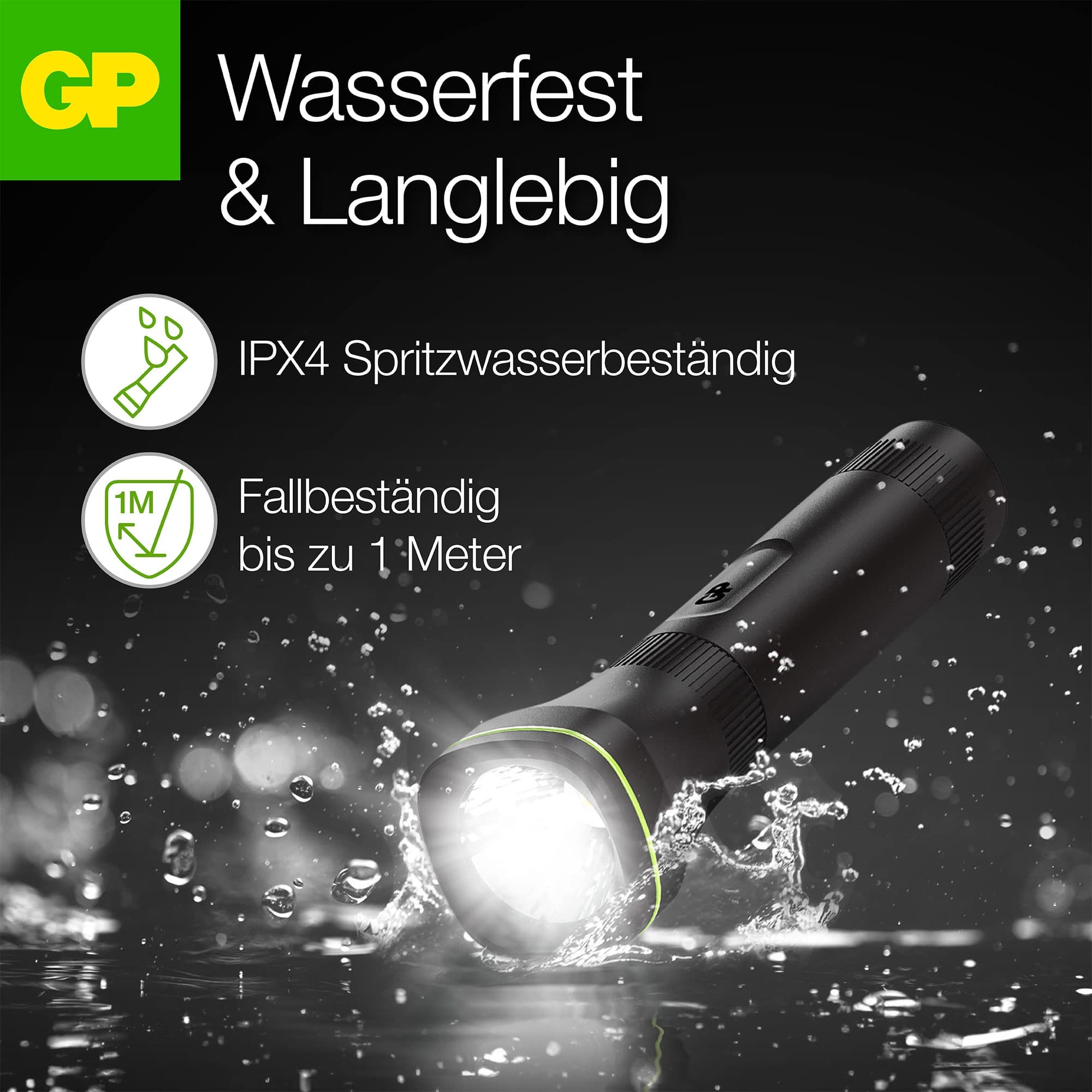 GP LED-Taschenlampe C105, 50lm , 126 mm lang