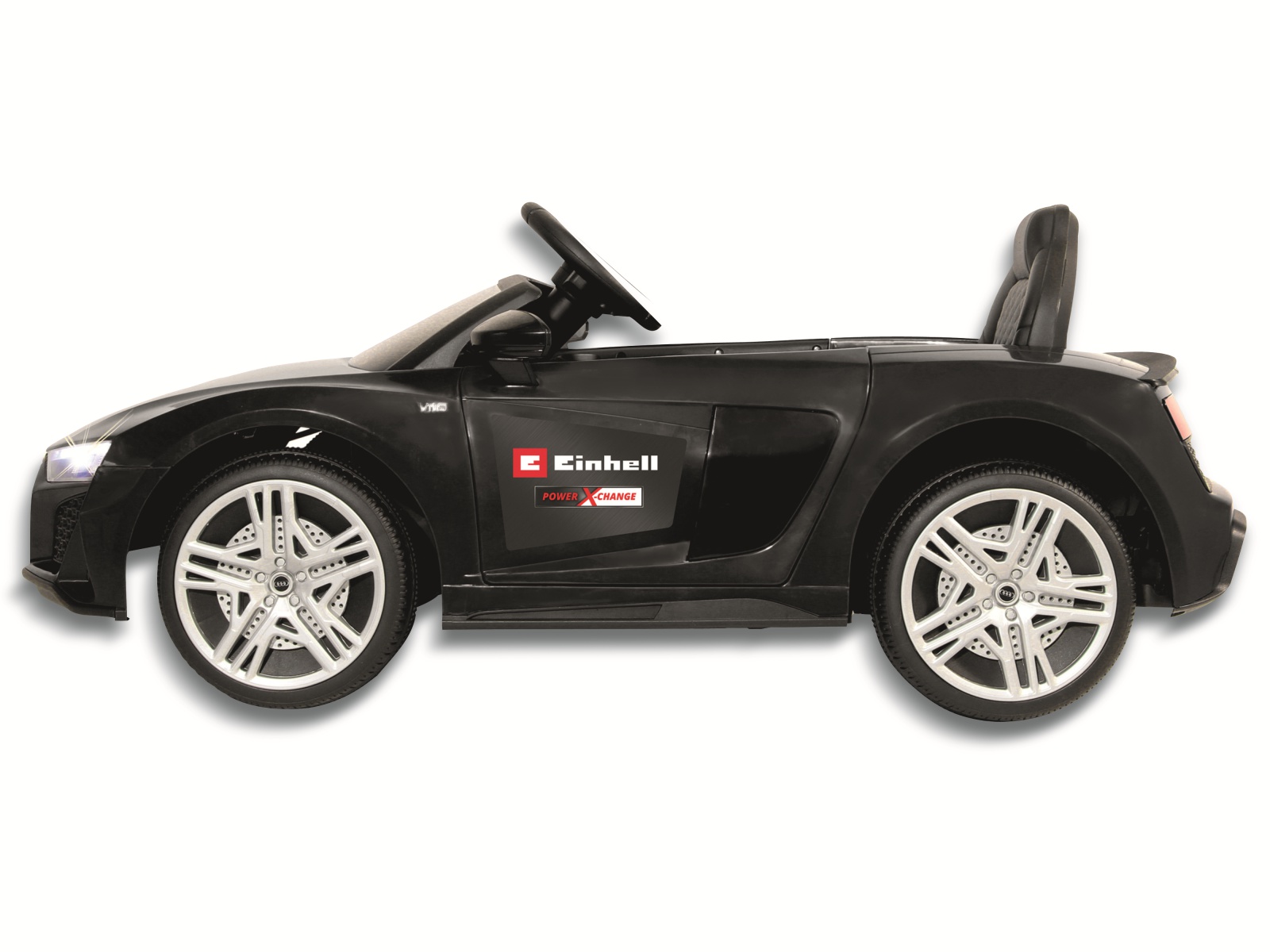 JAMARA Kinder-Elektrofahrzeug Ride-onAudi R8 Spyder schwarz, 18V Einhell Akku