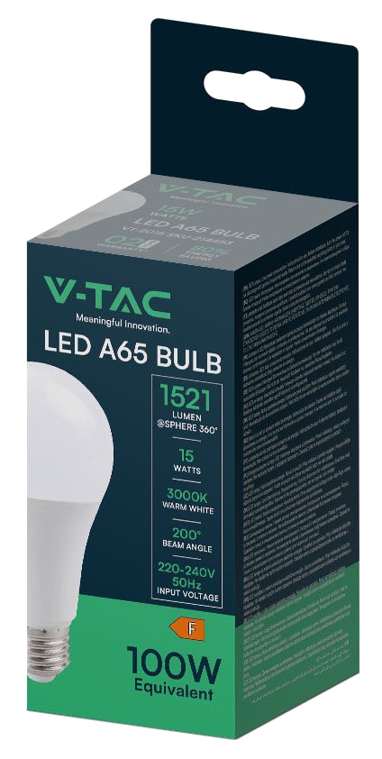 V-TAC LED-Lampe VT-2015, EEK: F E27, 15 W, 1521 lm, 3000 K