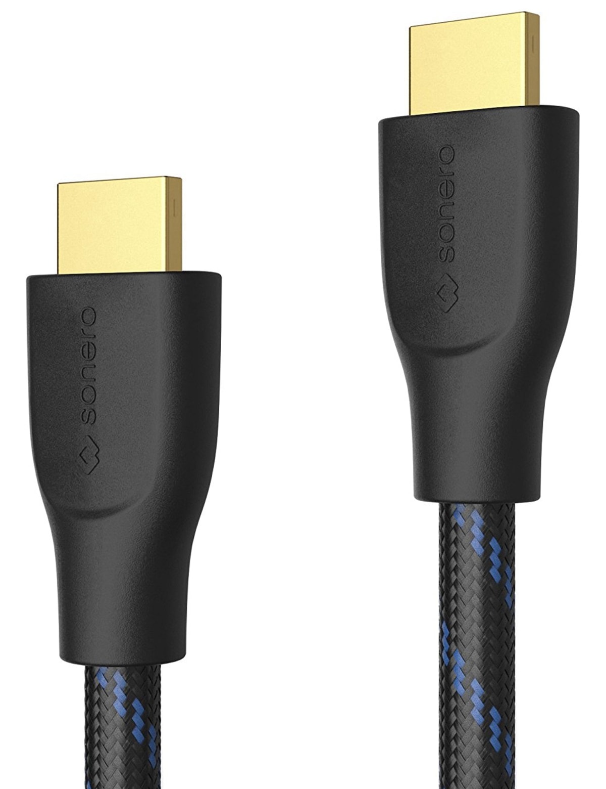SONERO HDMI-Kabel Premium High Speed mit Ethernet, Nylonmantel, 0,5 m