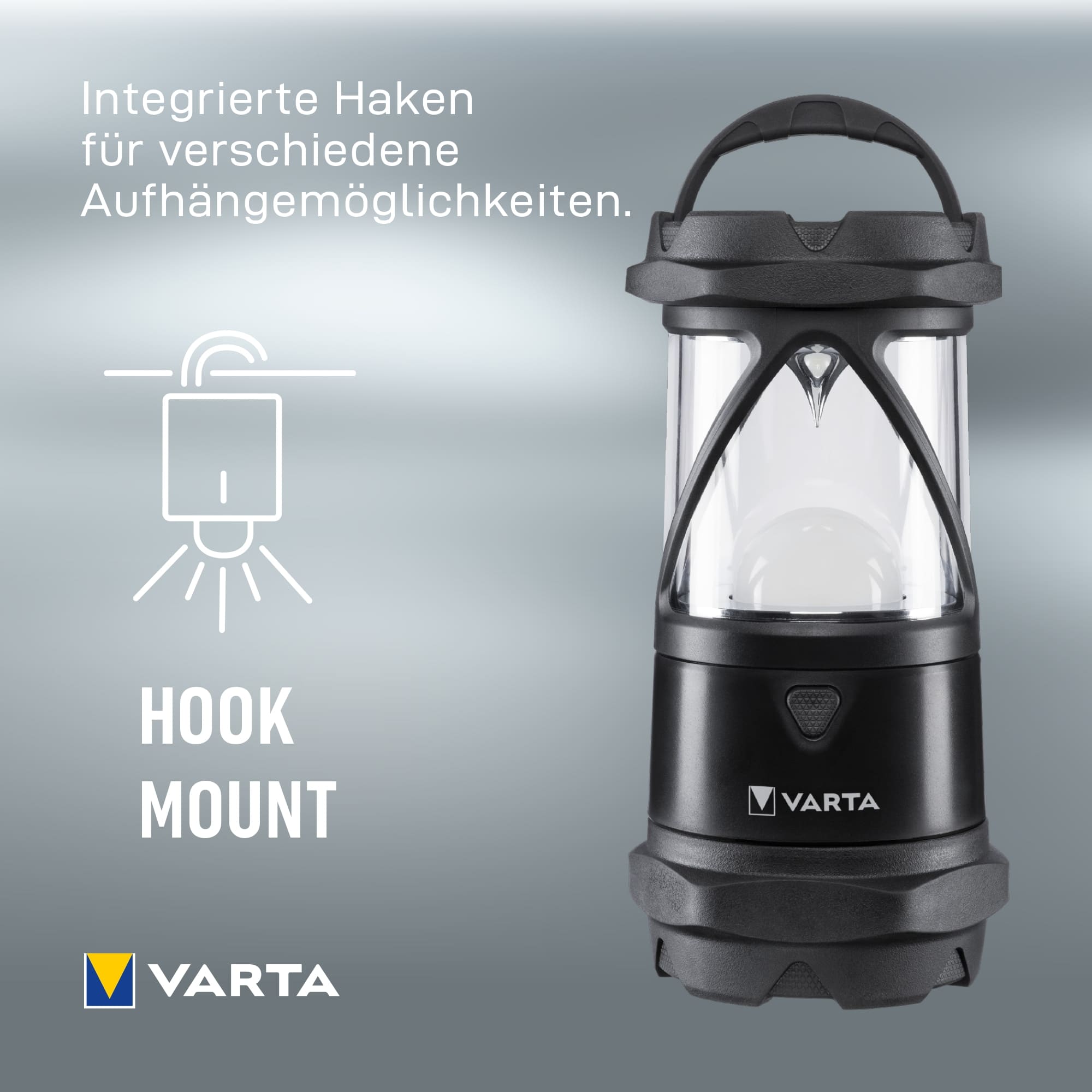 VARTA LED-Camping-Leuchte Indestructible L30 Pro, 450 lm, Batteriebetrieb