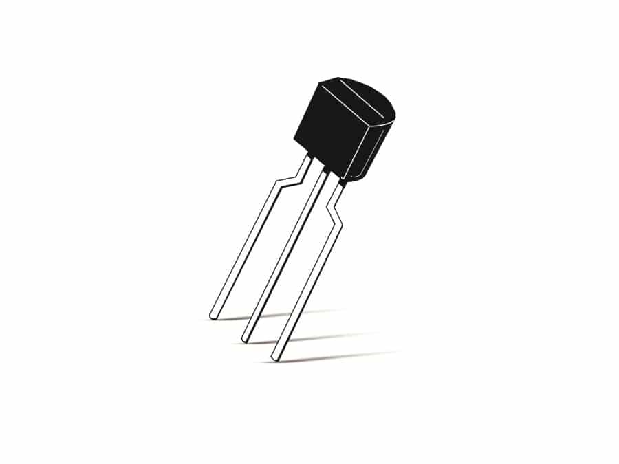 Transistor BC558B, PNP, 30 V, 0,1 A, TO92