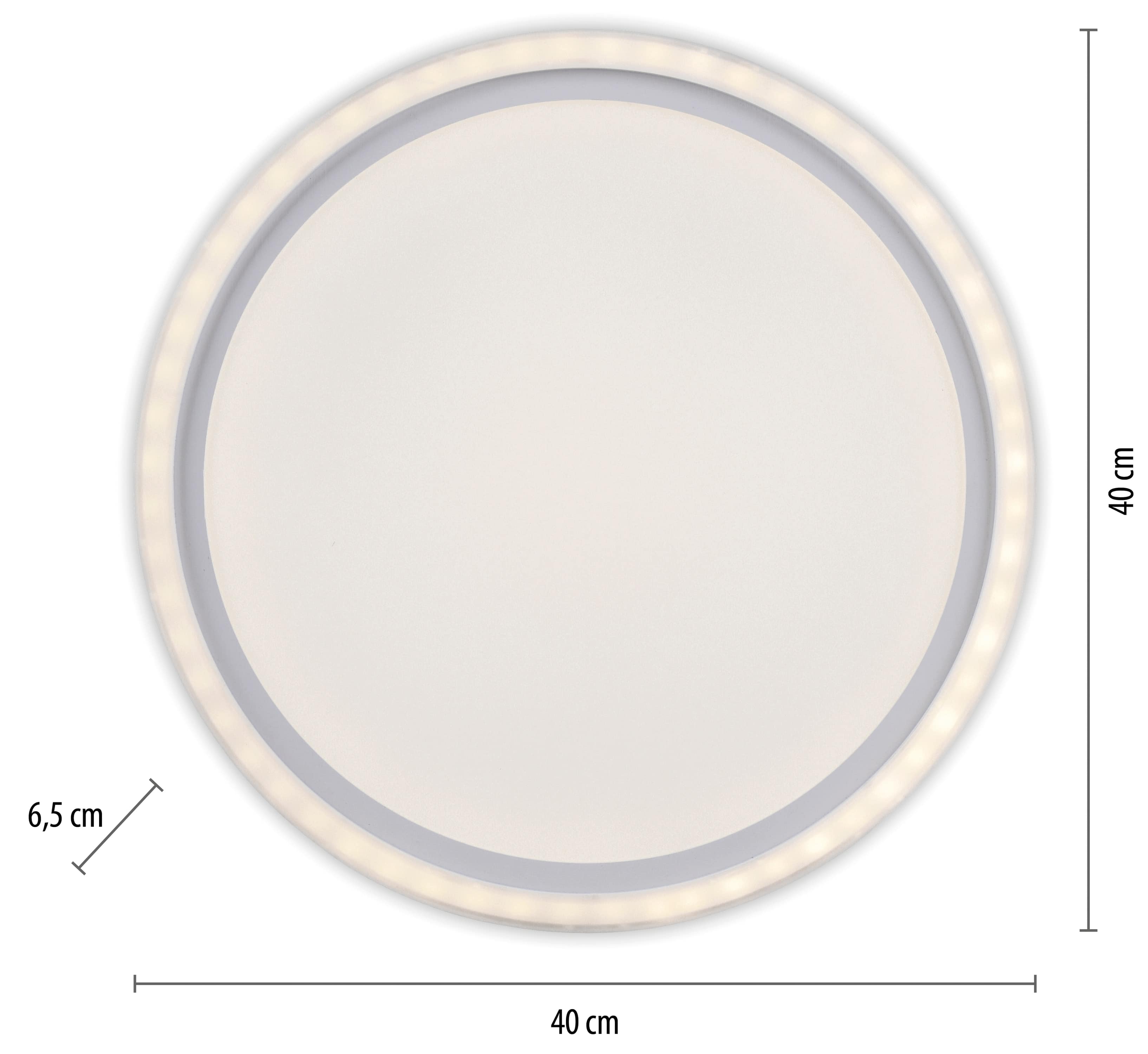 JUST LIGHT LED-Deckenleuchte 14883-16 weiß, 23,5 W, 2600 lm, 3000 K, getrennt schaltbar