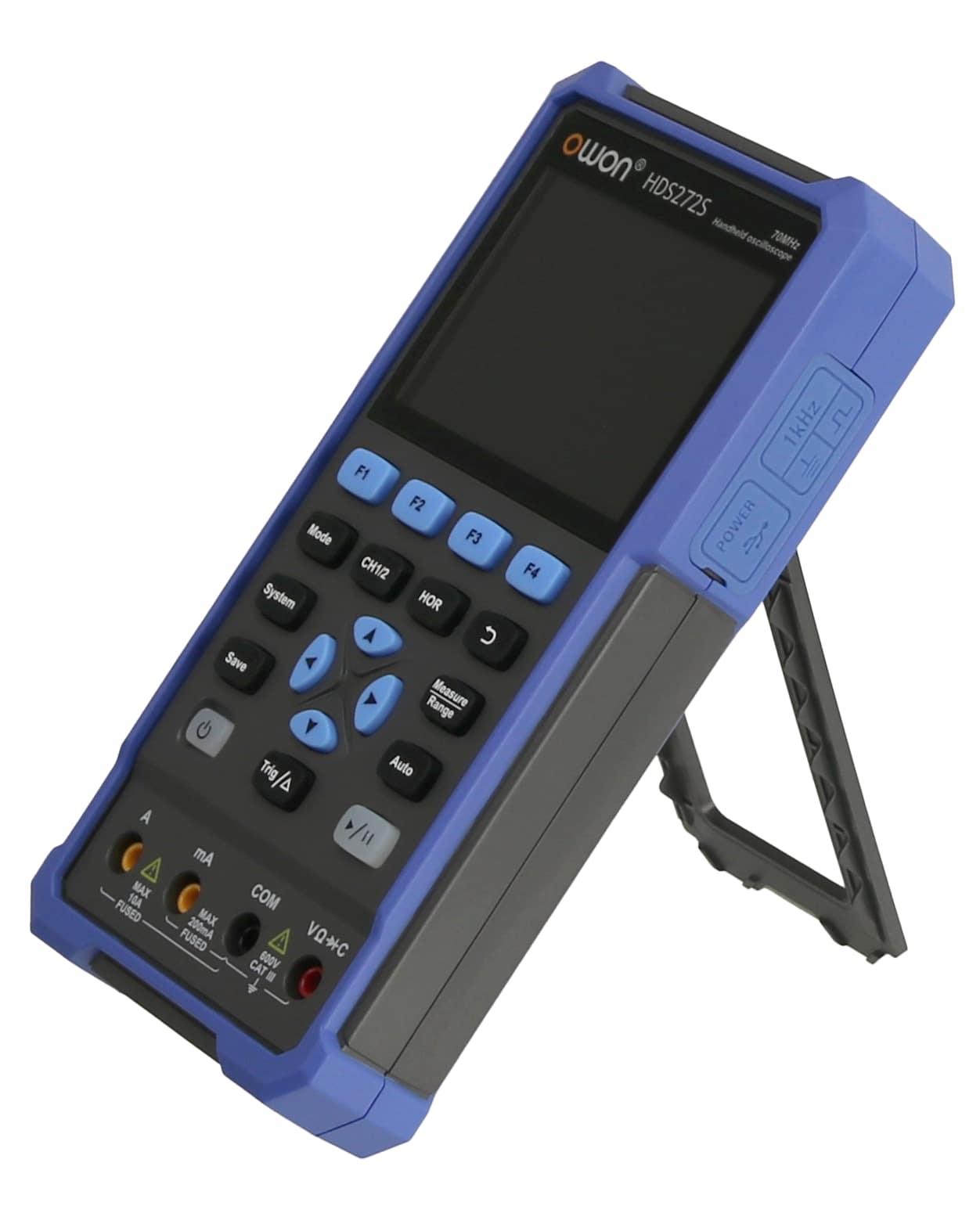 OWON LCD-Oszilloskop mit Multimeter und Funktionsgenerator, HDS272S, 2-Kanal, 70 MHz