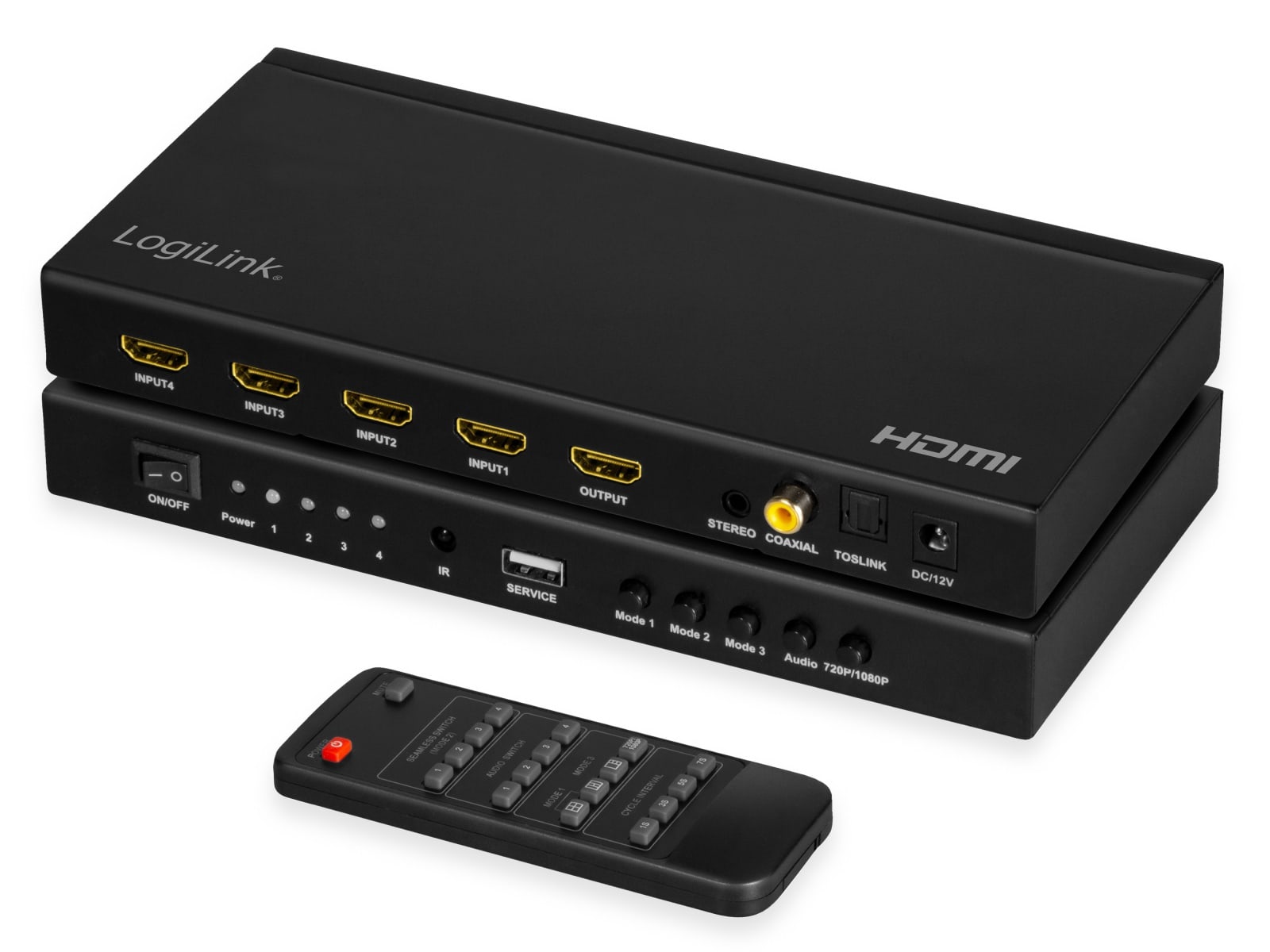 LOGILINK HDMI-Switch HD0052, 4x1-Port, 4K/60 Hz