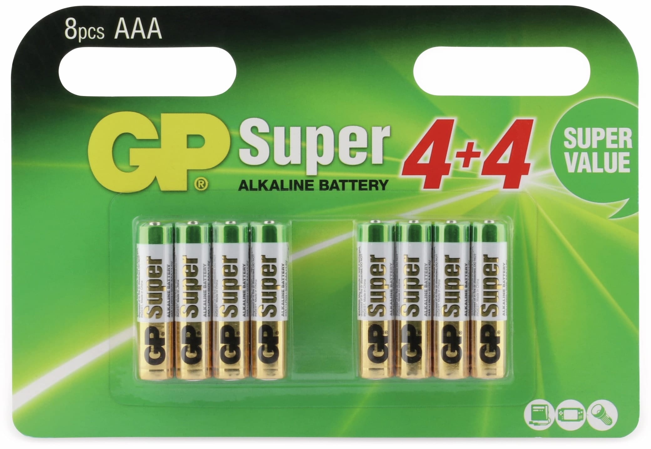 GP Micro-Batterie-Set SUPER Alkaline 8 Stück