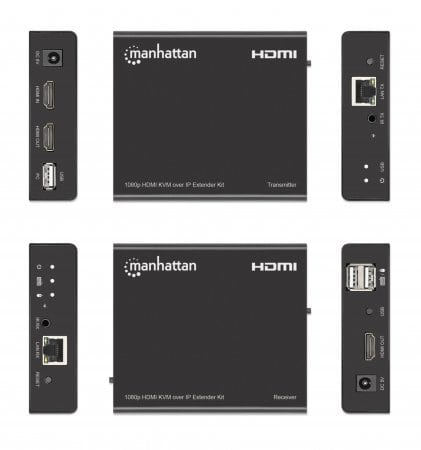 MANHATTAN 1080p@60Hz HDMI KVM over IP Extender Set bis 120m