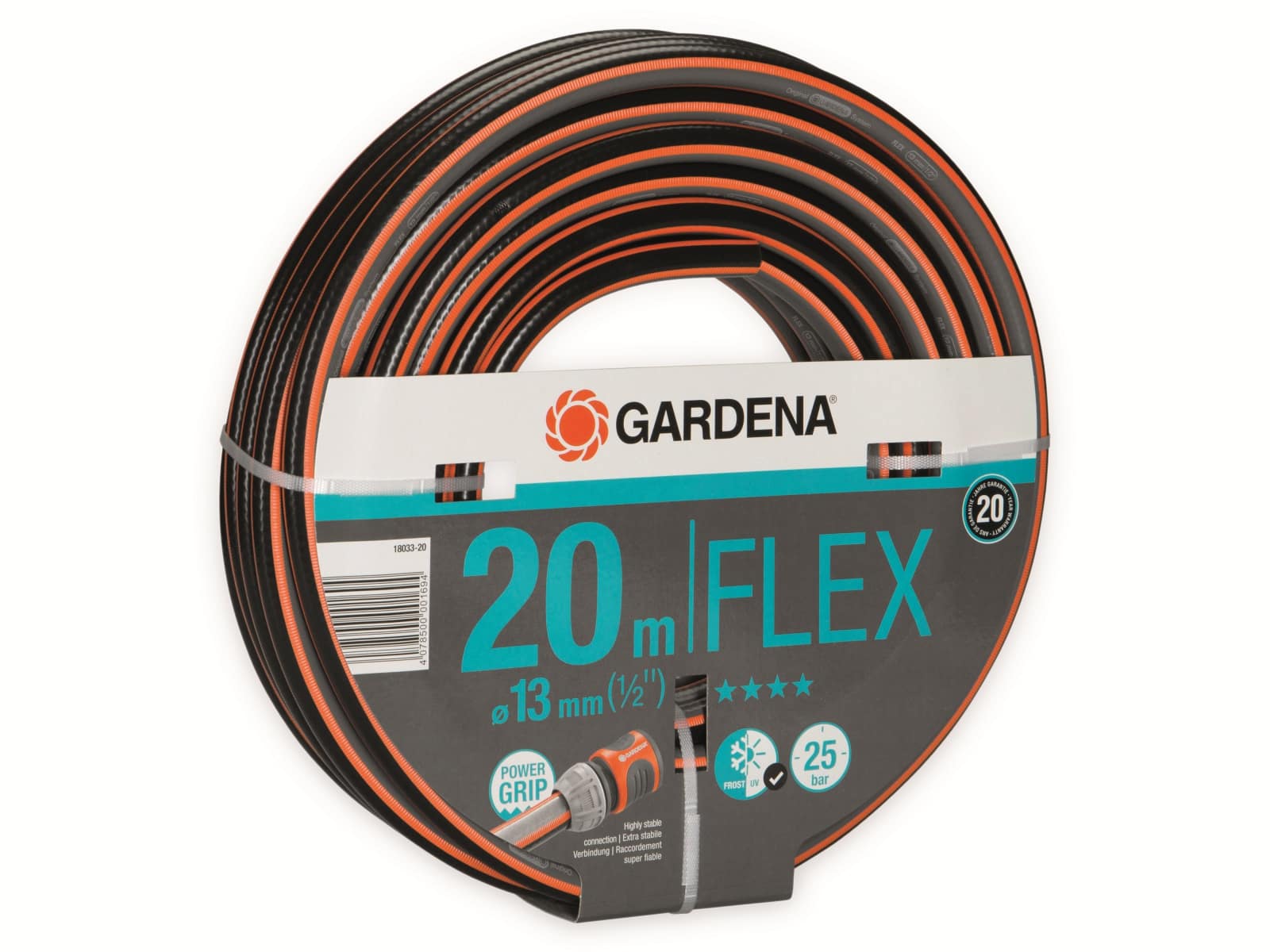 GARDENA Gartenschlauch 18033-20 Comfort FLEX, 20 m, 13 mm (1/2")