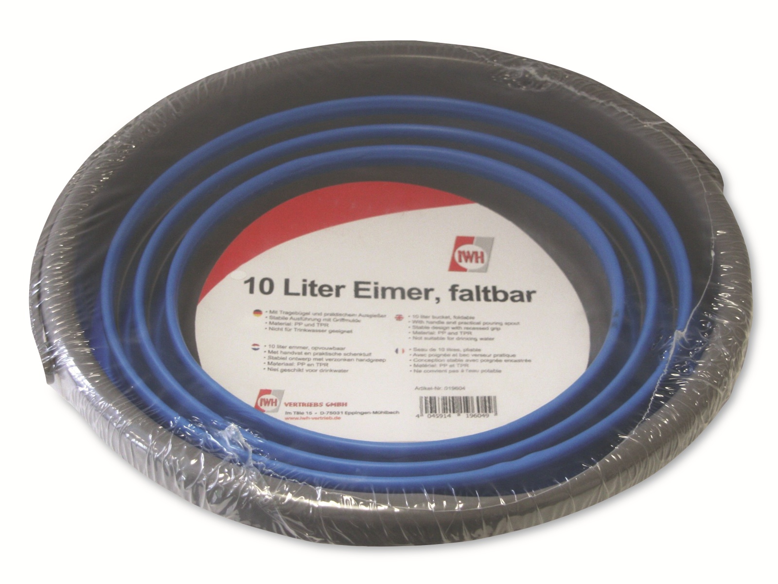 IWH Eimer, faltbar, 10 Liter