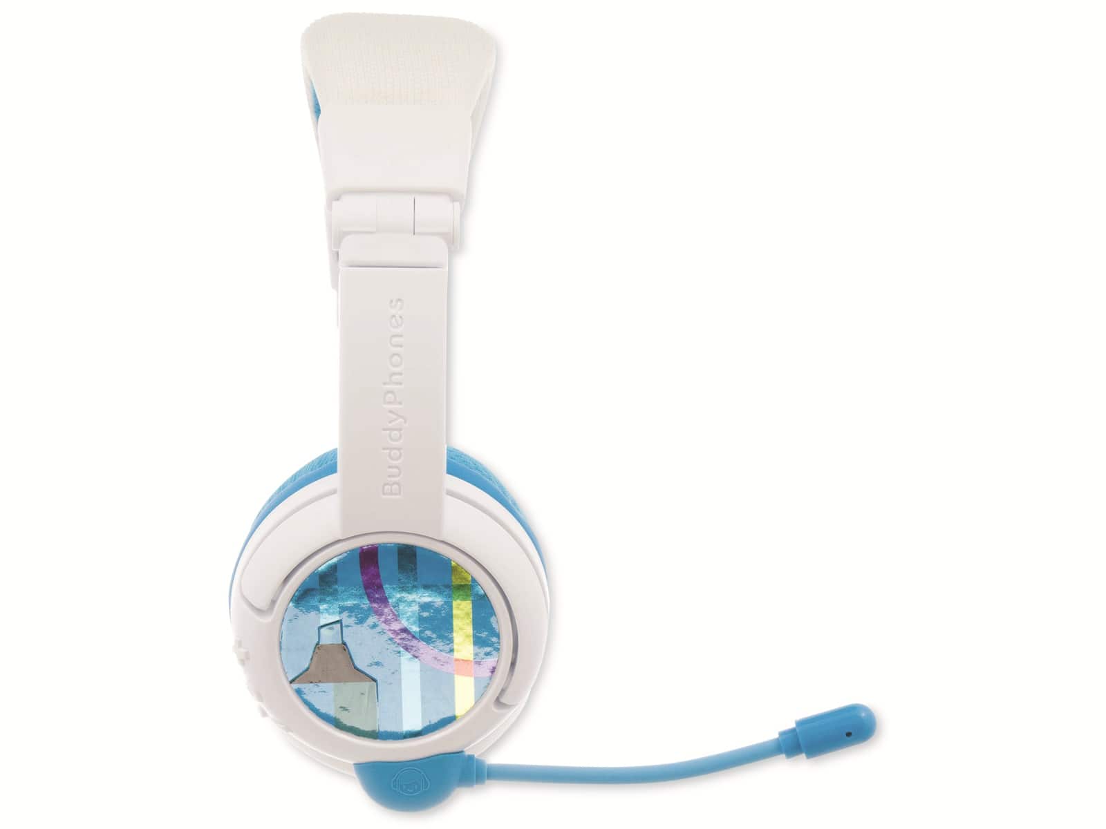 ONANOFF Bluetooth On-Ear Kopfhörer BuddyPhones School+, für Kinder, weiß/blau