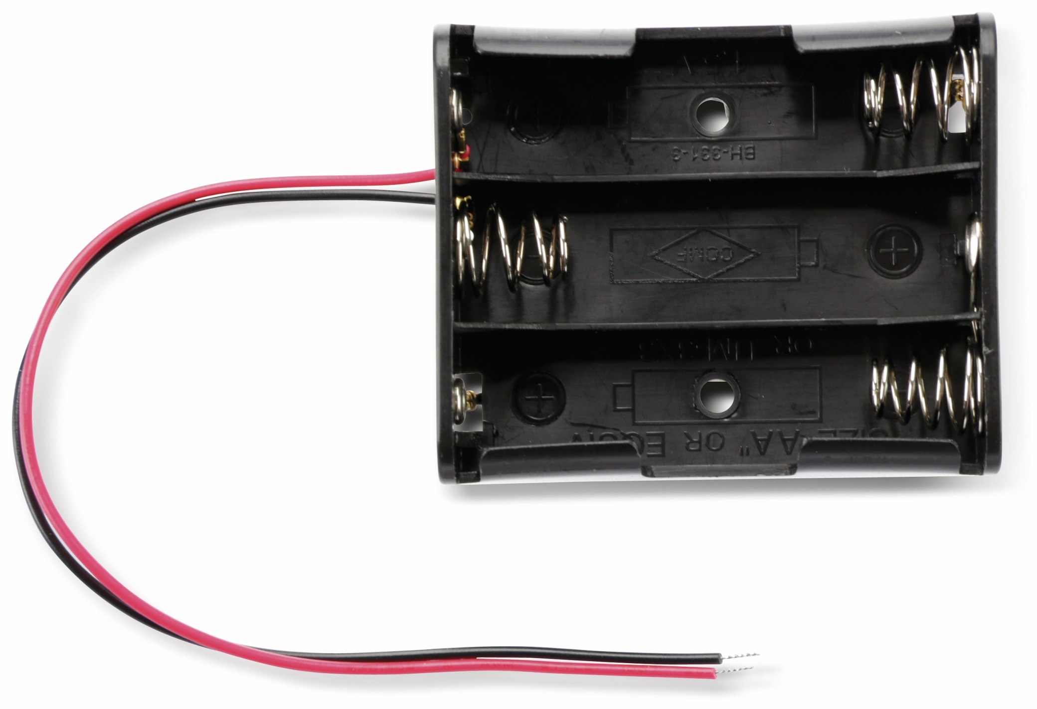 Batteriehalter für 3 Mignon, AA, mit Anschlußkabel