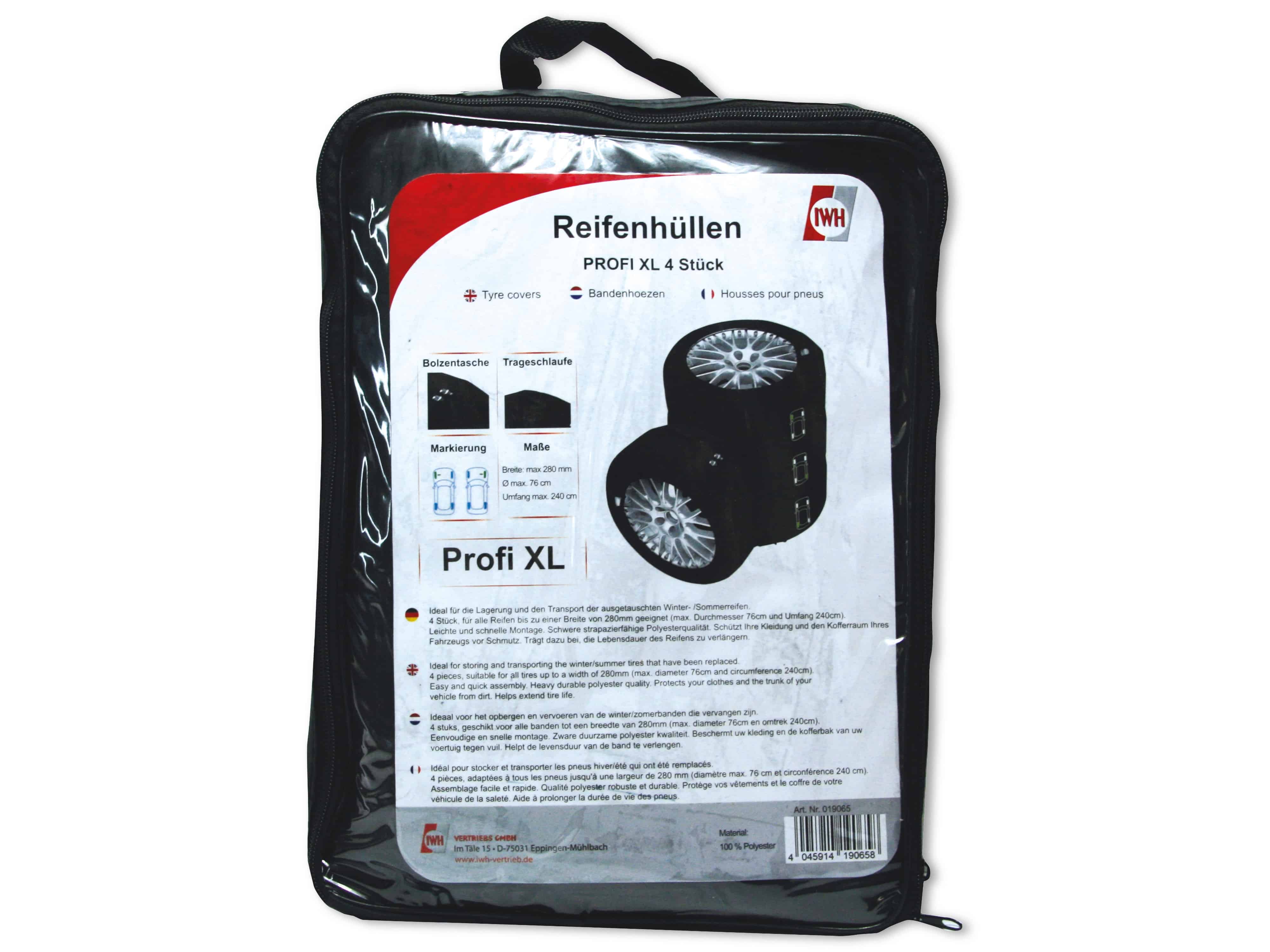 IWH Reifenhüllen-Profi-Set XL, 4 Stück, Ø max. 76 cm, Breite max. 28 cm