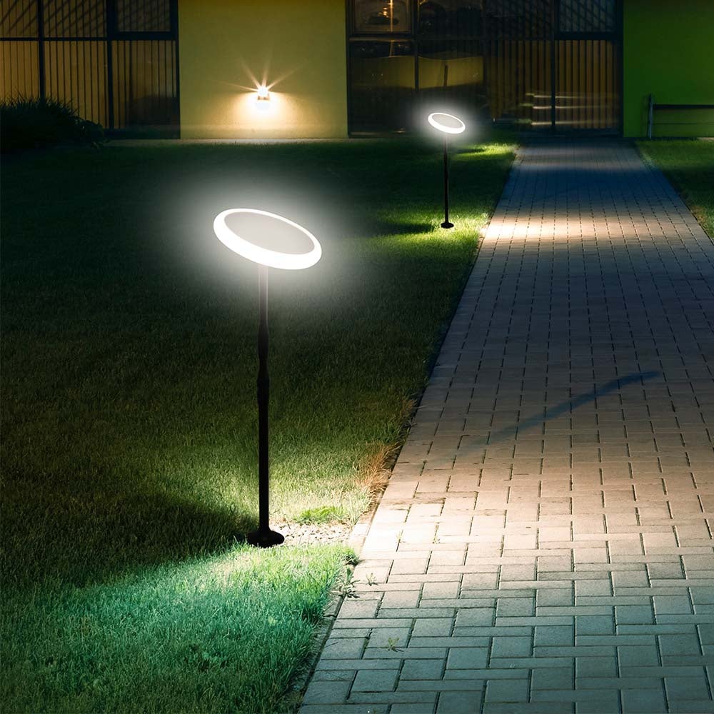 V-TAC Solar LED-Gartenleuchte VT-948, 8 W, 4000 K, schwarz