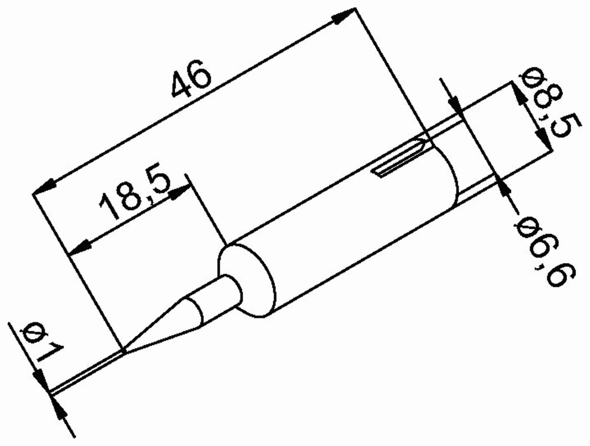 ERSA Lötspitze, 0832BDLF/SB, bleistiftspitz, 1,0 mm