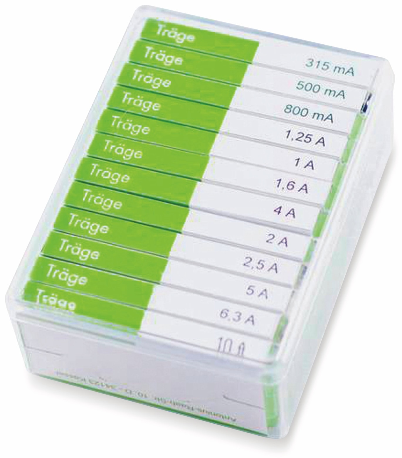 ESKA Feinsicherung-Sortiment, 632830, (Ø x L) 6,3 mm x 32 mm Träge -T- Inhalt 120 St.