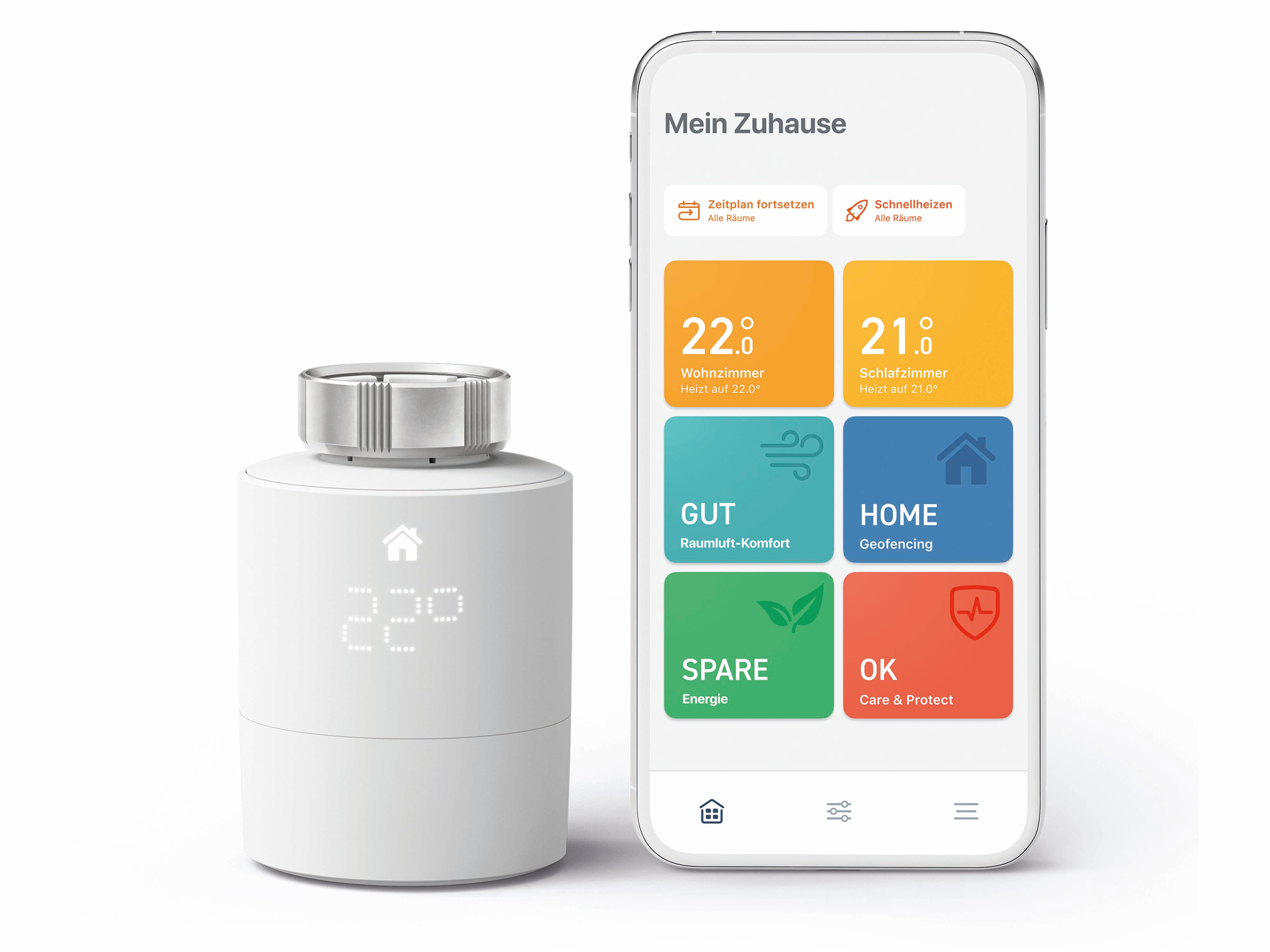 TADO Starter Kit Smartes Heizkörper-Thermostat V3+, inkl. 1 Bridge