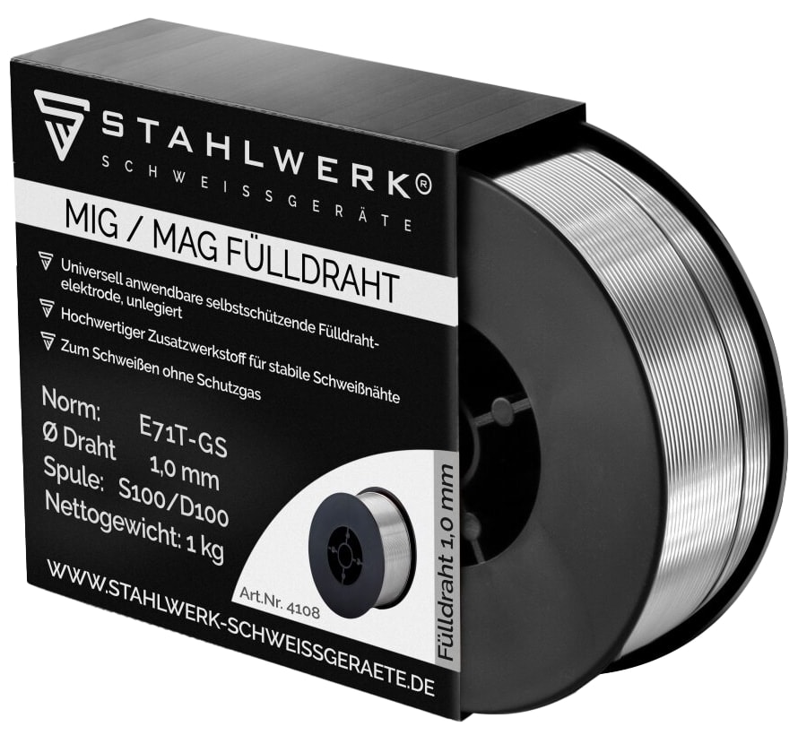 STAHLWERK MIG MAG Premium Fülldraht, 4108, E71T-GS, 1,0 mm, 1 kg