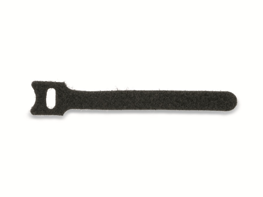 DAYTOOLS Kabelbinder, 125x12 mm, Klettverschluss, schwarz, 10 Stück