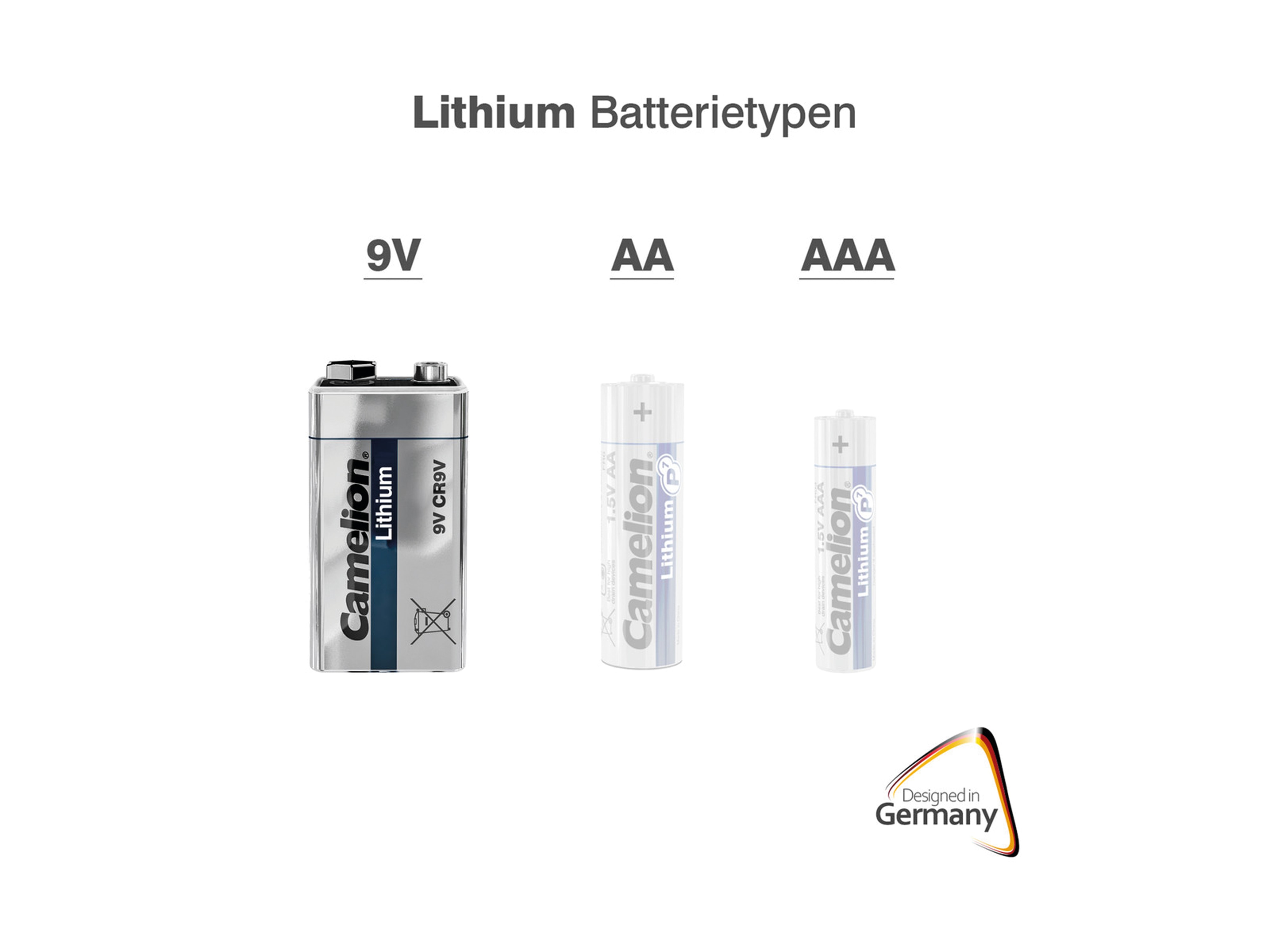 CAMELION 9V-Blockbatterie, Lithium, CR9V, 1 Stück