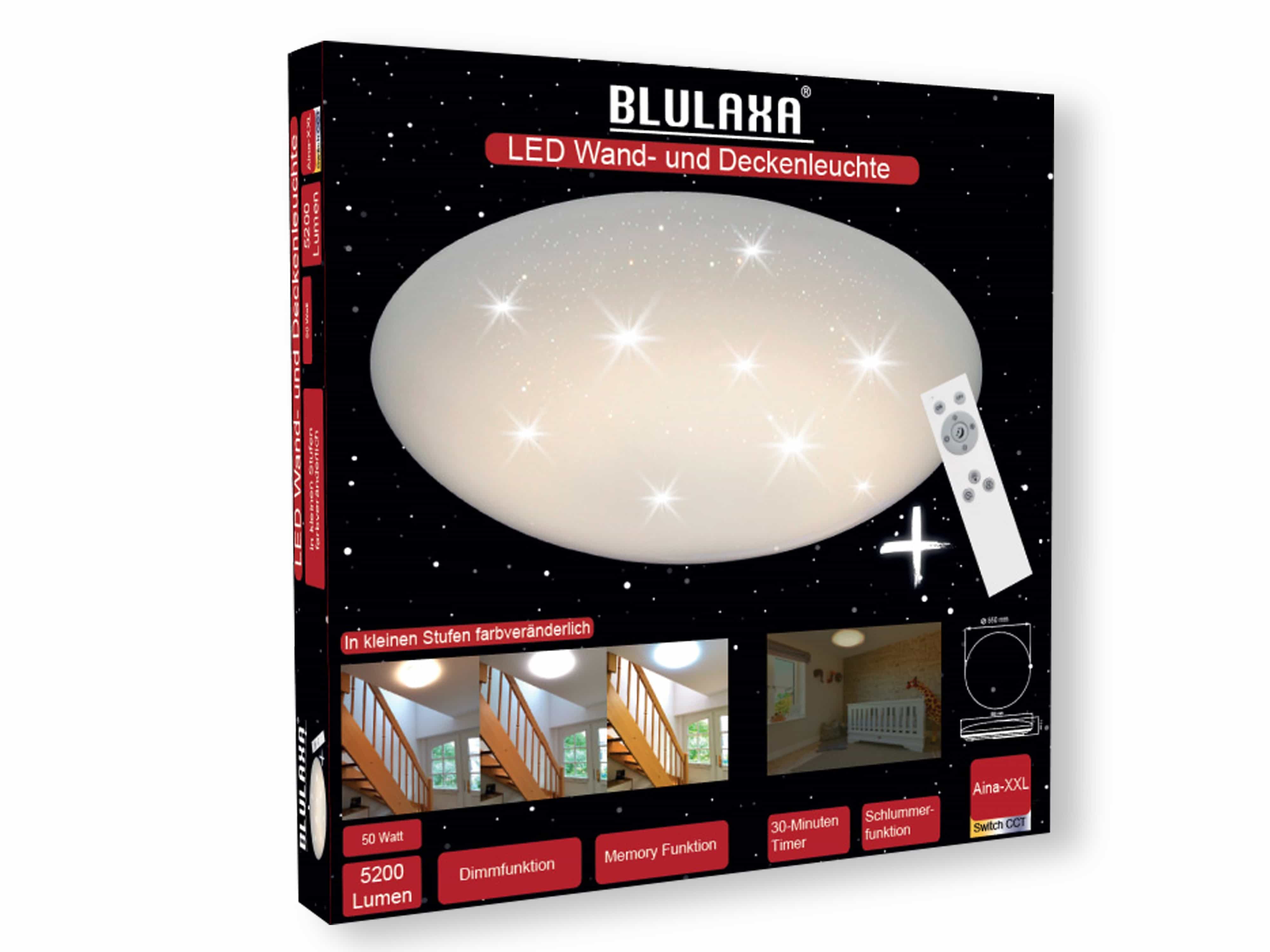 BLULAXA LED-Deckenleuchte, Aina-XXL Sternenhimmel, rund, 50W