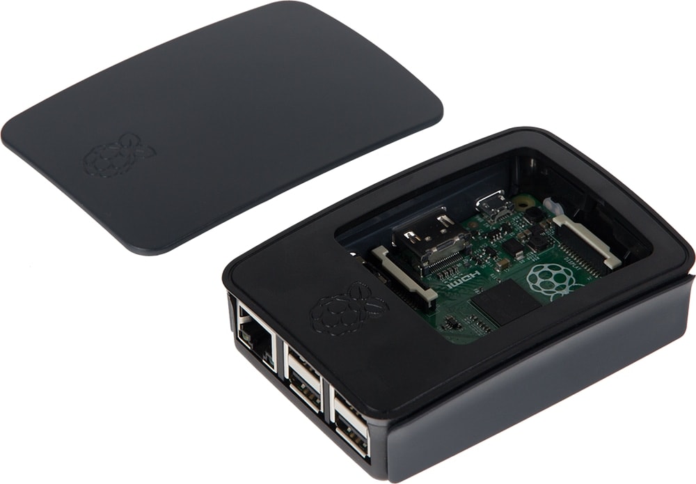 RASPBERRY Pi 3 Model B Gehäuse RB-Case+06B, schwarz