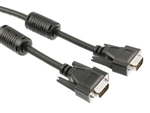 VGA-Anschlusskabel, Stecker/Stecker, 5 m, schwarz