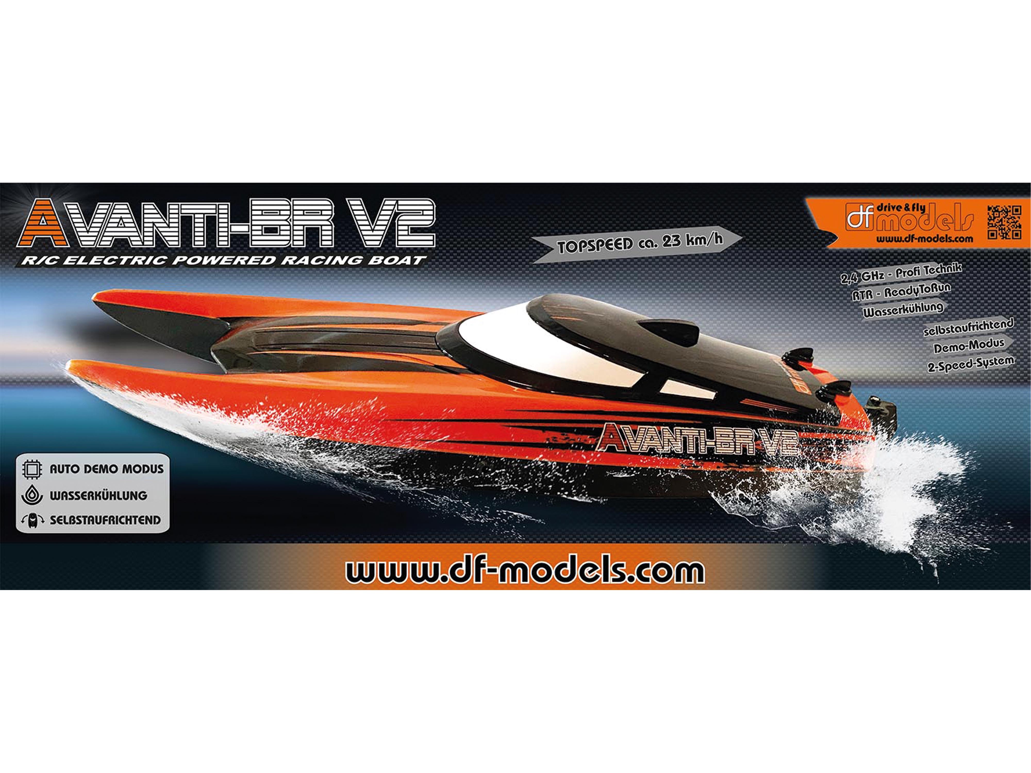 DF MODELS Rennboot Avanti BR V2 brushed, RTR, 3640